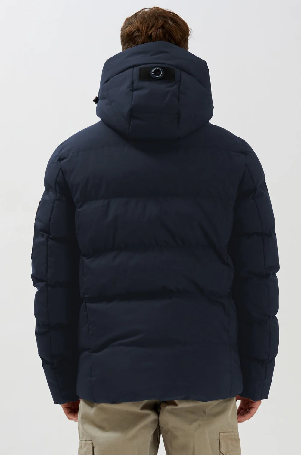 POINT ZERO MEN'S NAVY WIDE TWILL BUFFER JACKET WITH COLLAR