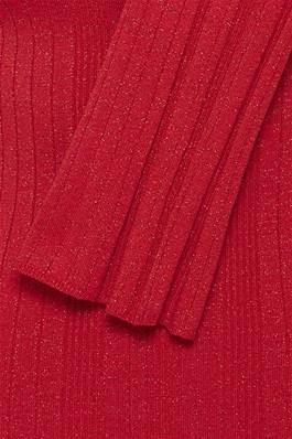 B.YOUNG MOBBE RAGLAN KNIT SWEATER IN HAUTE RED MIX