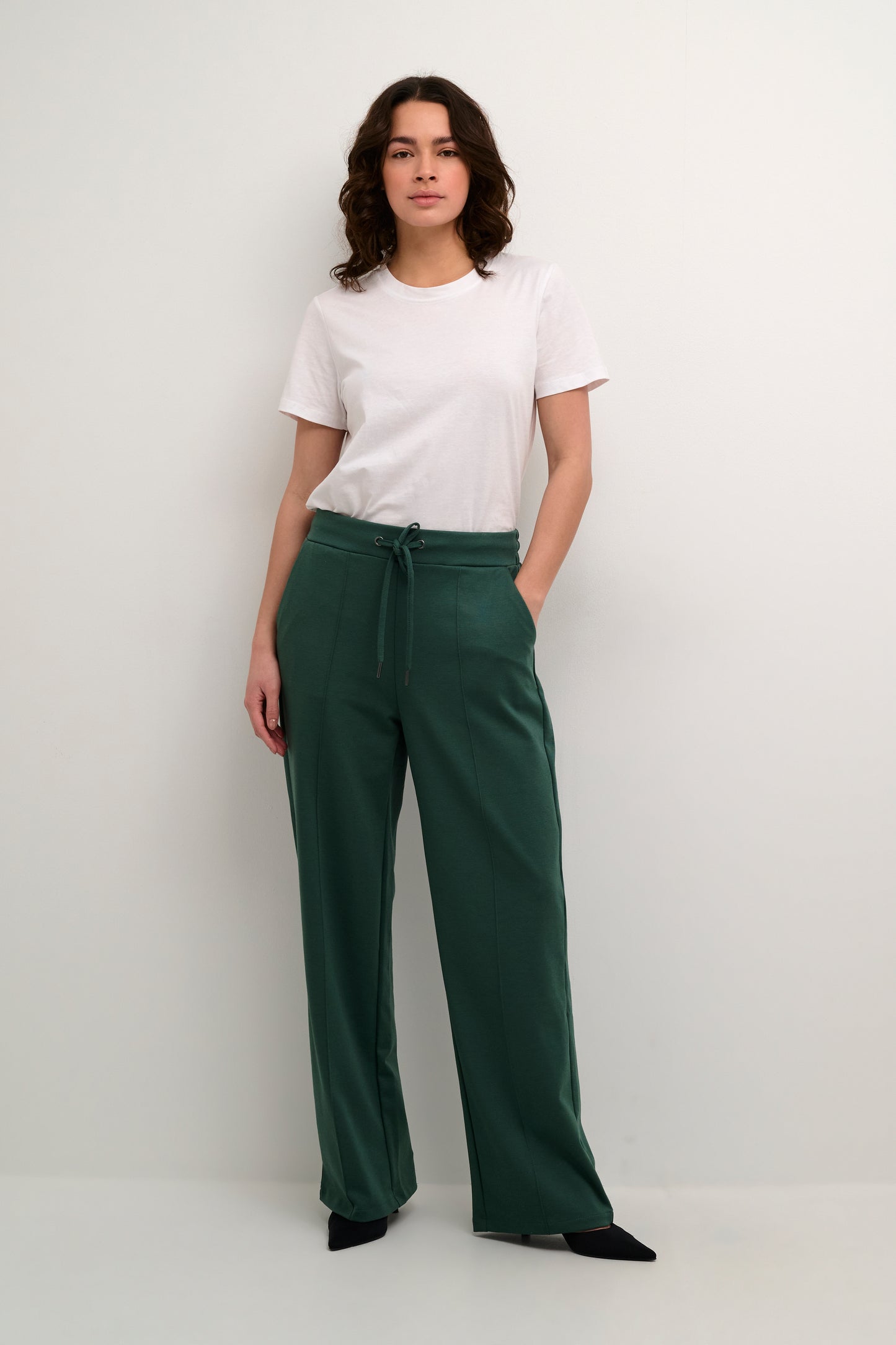 KAFFE JENNY STRAIGHT PANTS IN GARDEN TOPIARY