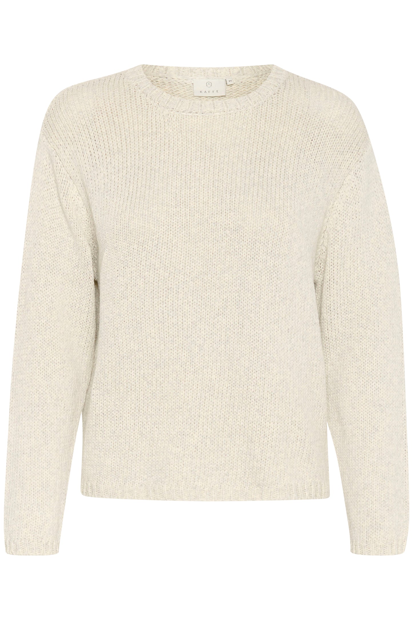 KAFFE GERDI KNIT PULLOVER IN TURTLEDOVE MELANGE
