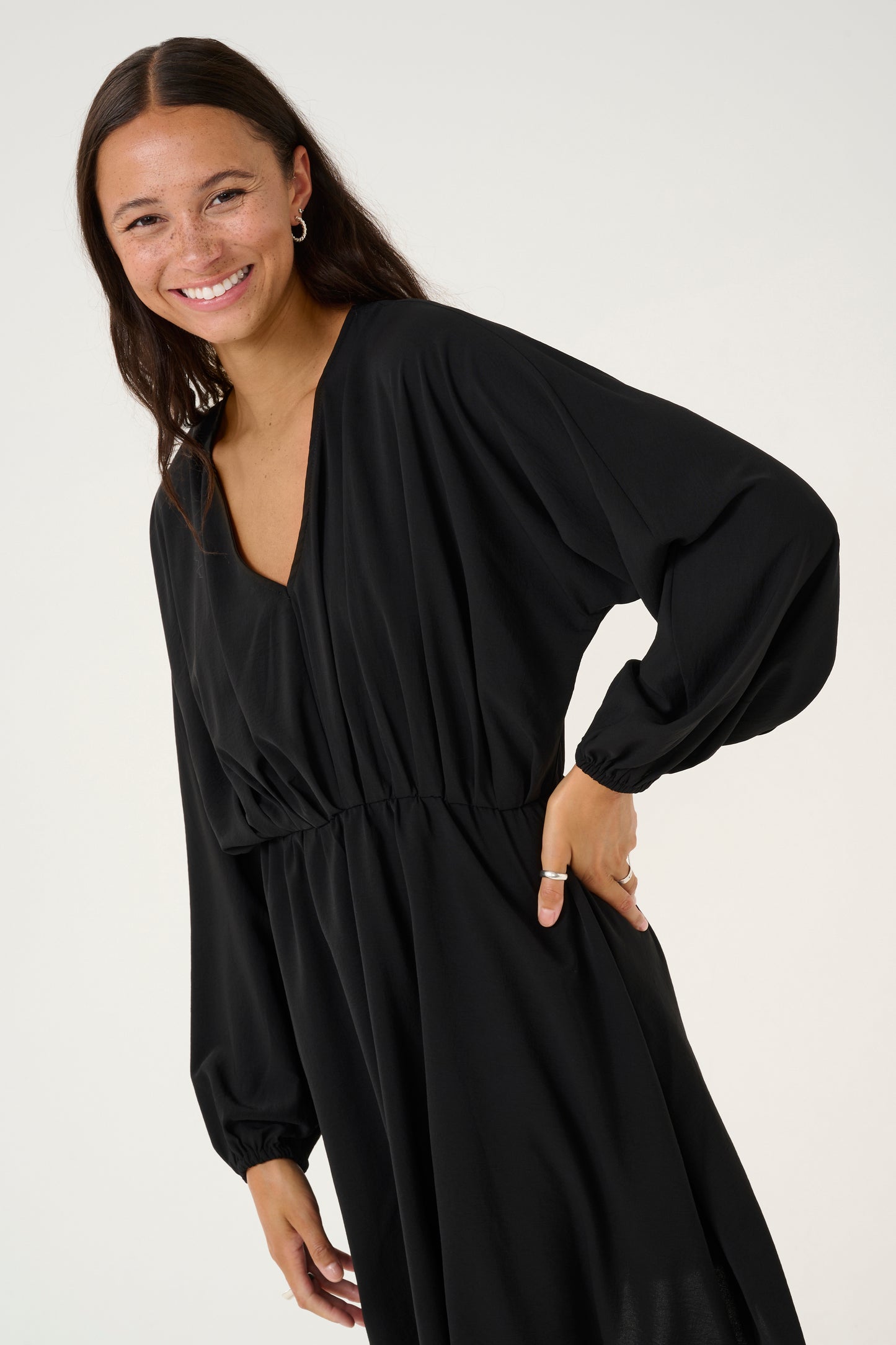 KAFFE RIE DRESS IN BLACK DEEP