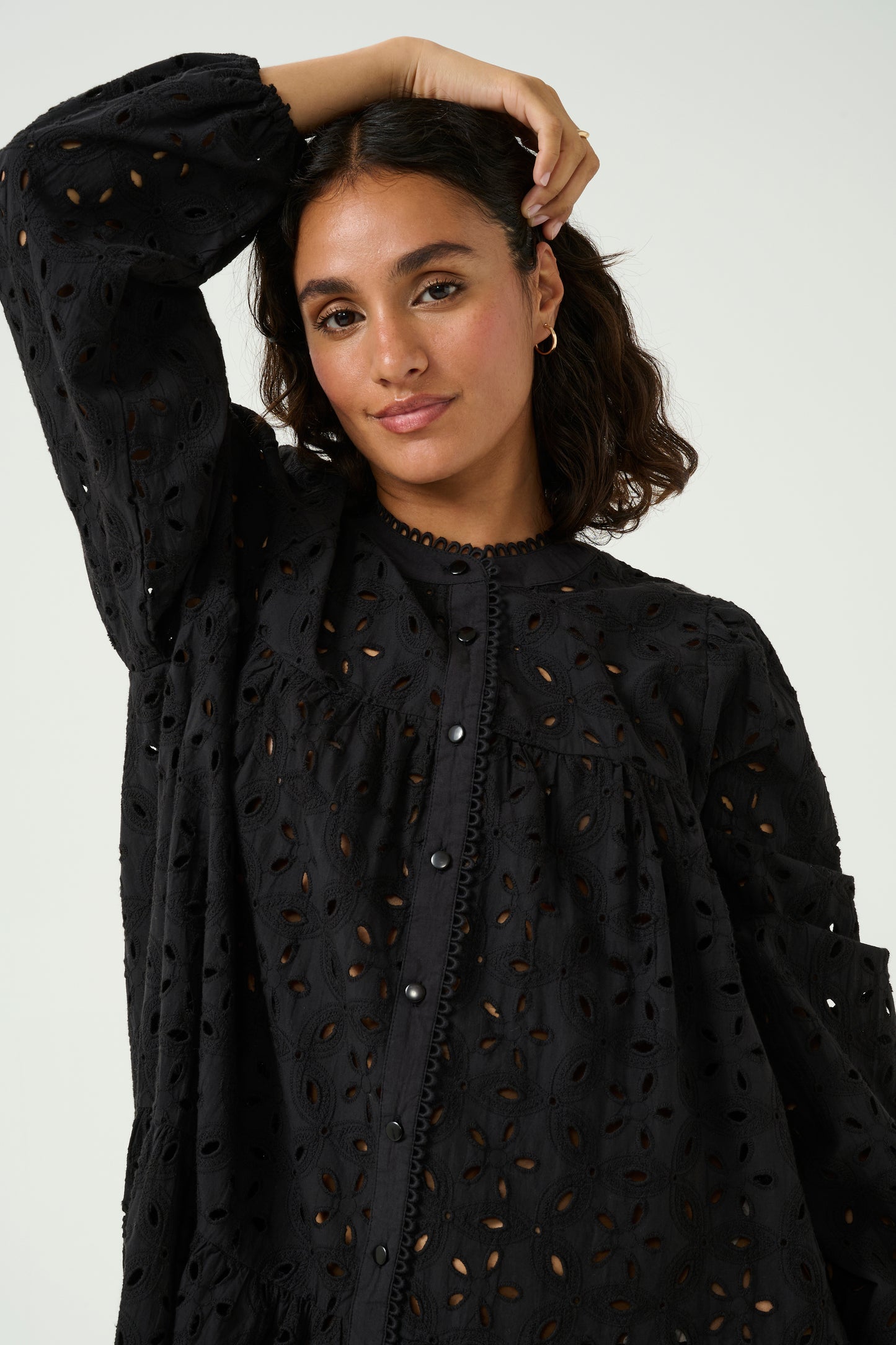 KAFFE SILINIA DRESS IN DEEP BLACK