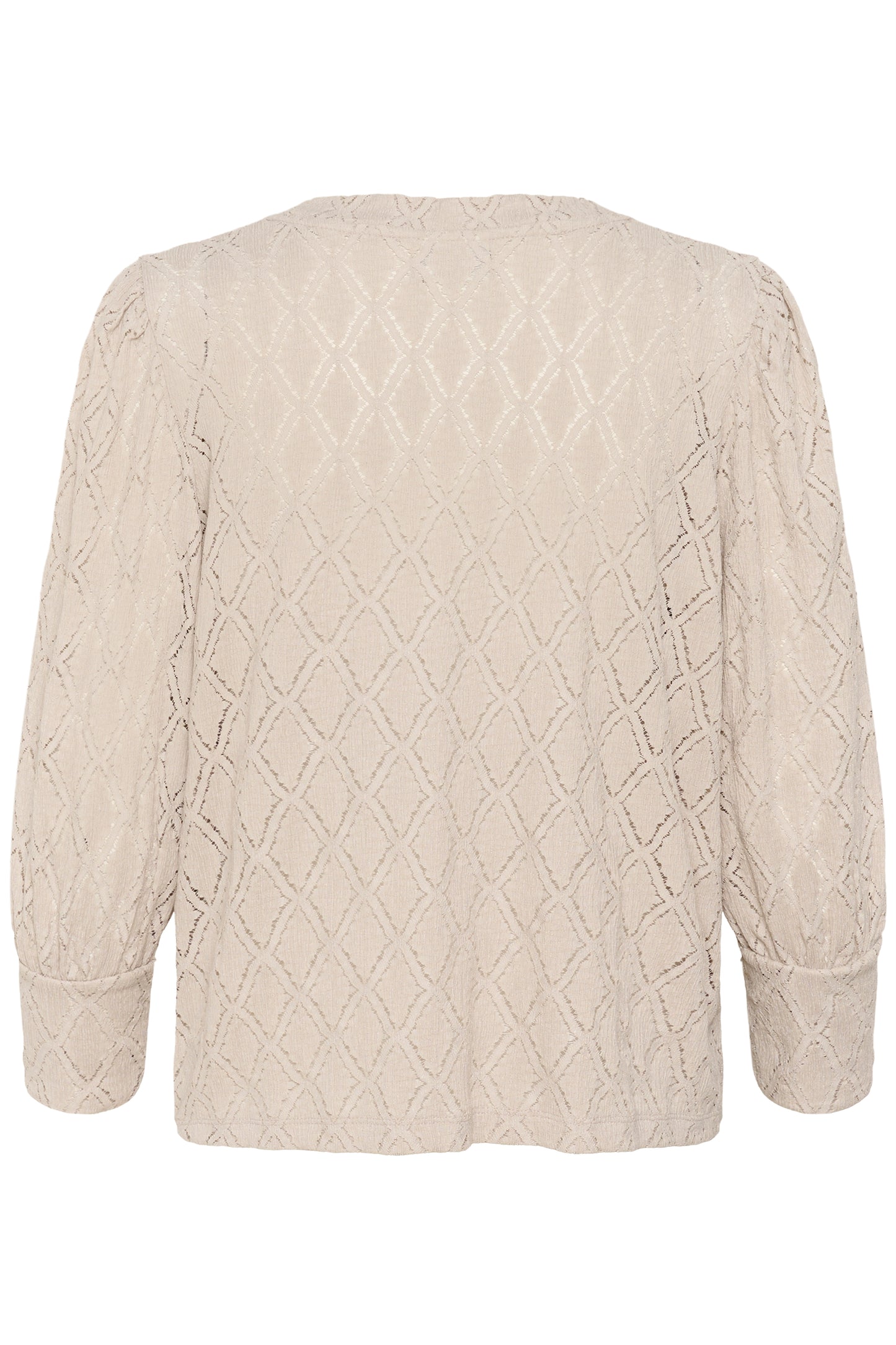 KAFFE TIO LACE BLOUSE IN FEATHER GREY