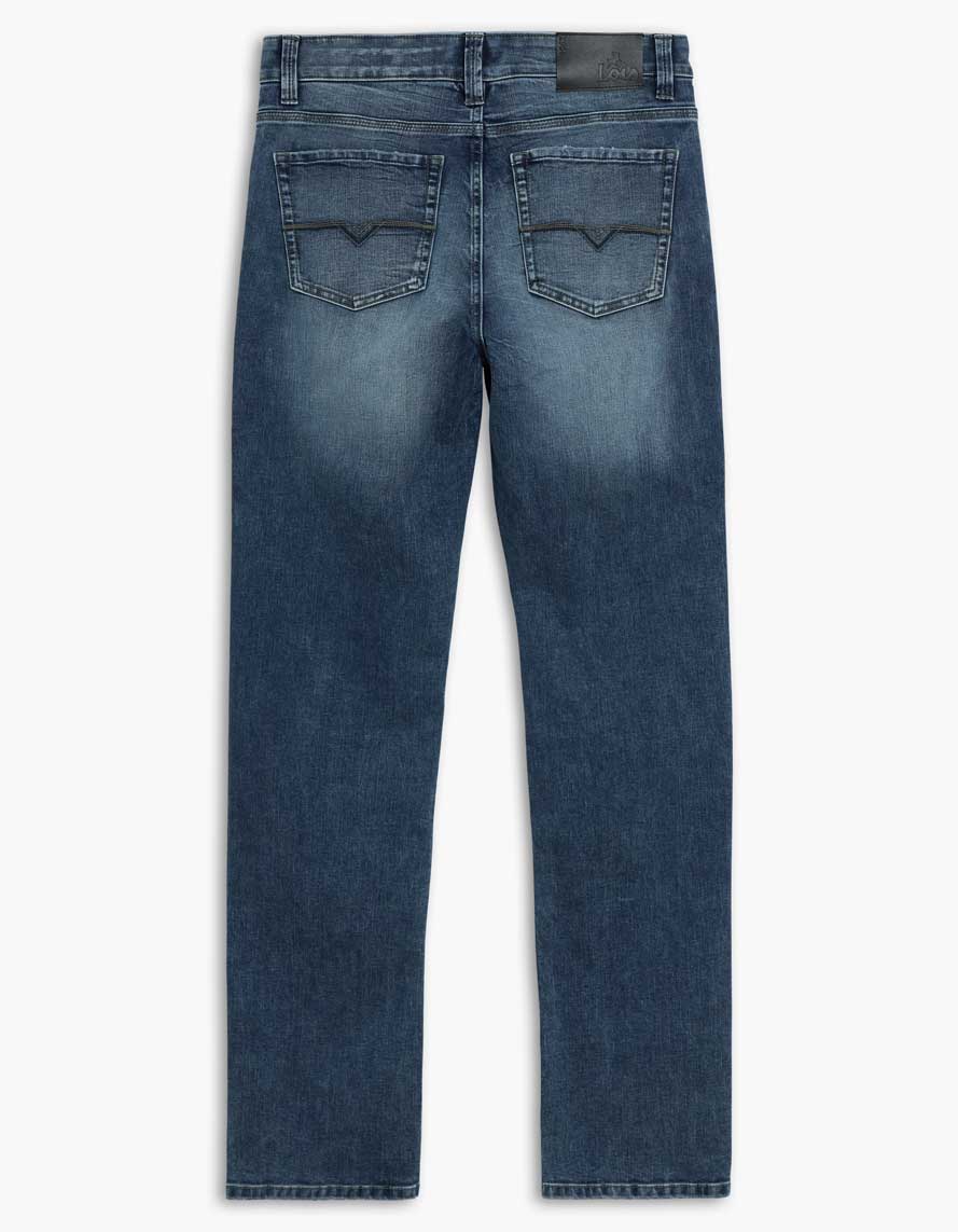 LOIS MEN'S BRAD STRAIGHT LEG IN WHISKERS MEDIUM BLUE