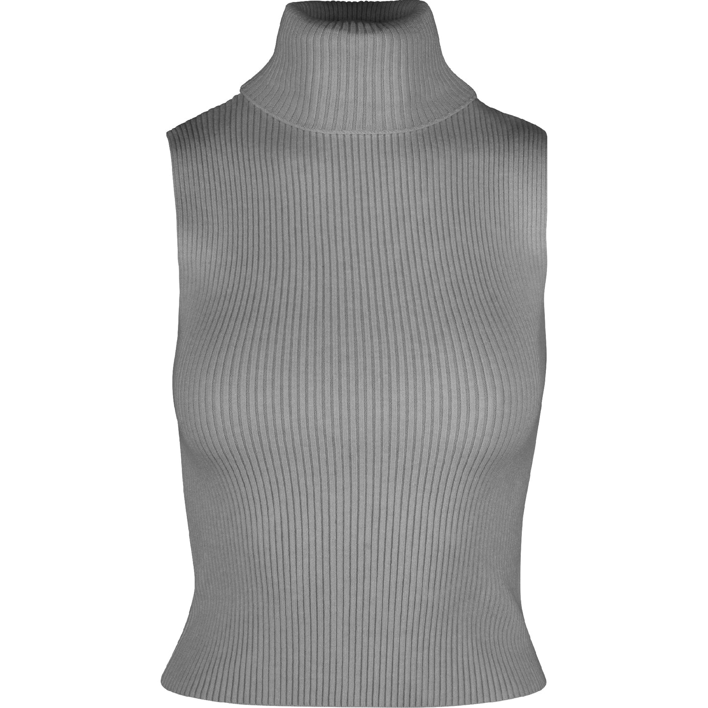 ASTRID CHARCOAL MELANGE KNIT SLEEVELESS TOP