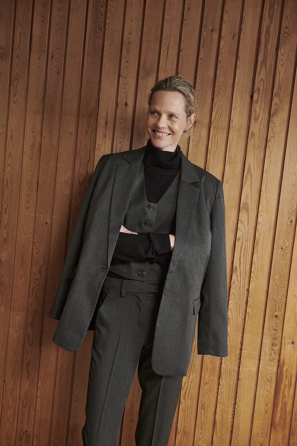 FRANSA CHARCOAL MELANGE LEA PANT