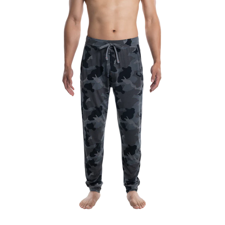 SAXX CAMO SNOOZE PANTS DARK-CHARCOAL