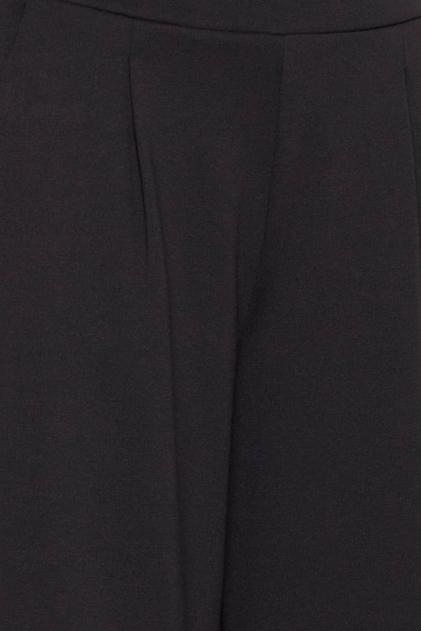 ICHI KATE WIDE LEG CROPPED TROUSERS IN BLACK