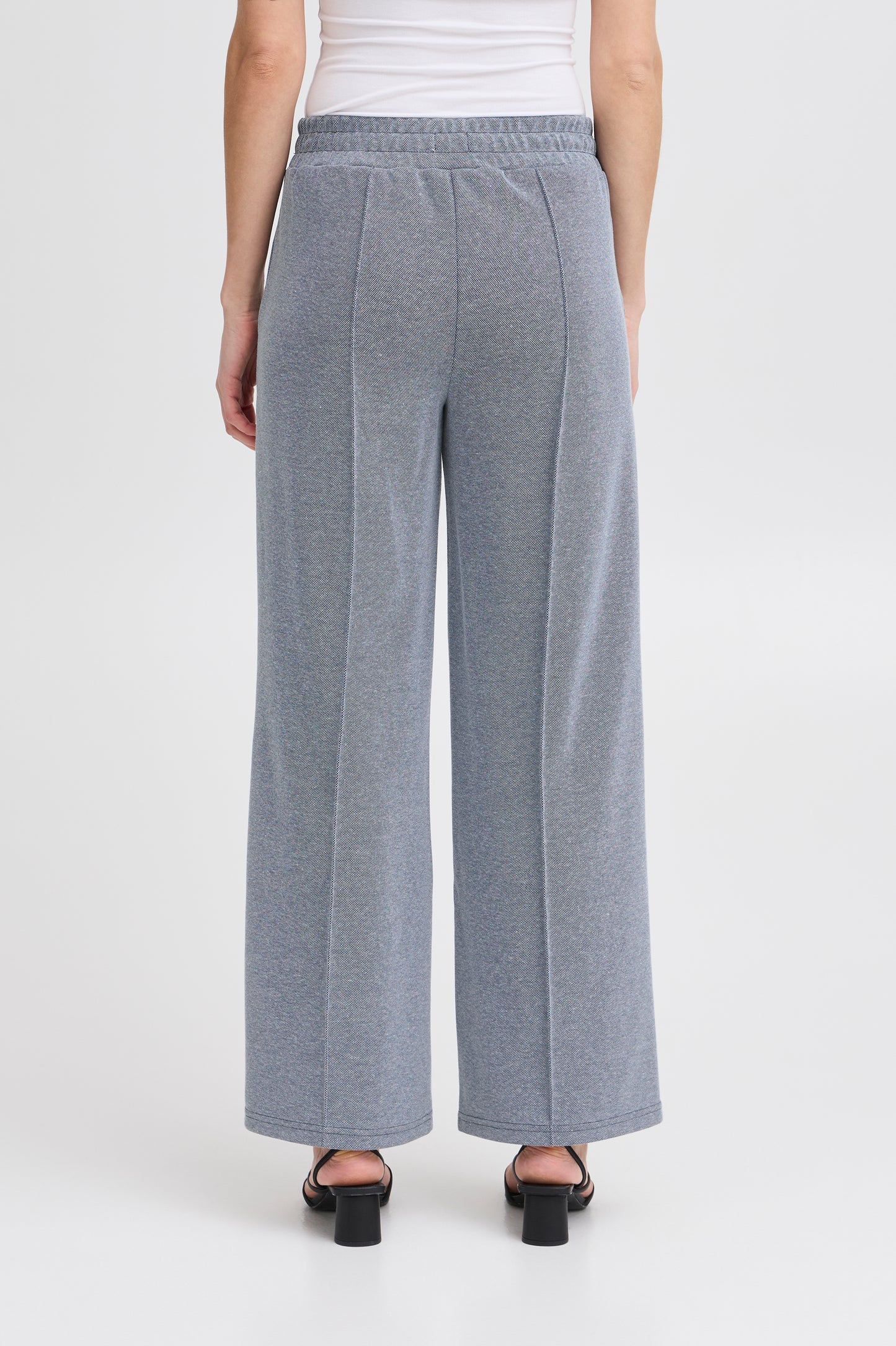 ICHI KATE PIQUE PANT IN MEDIEVAL BLUE