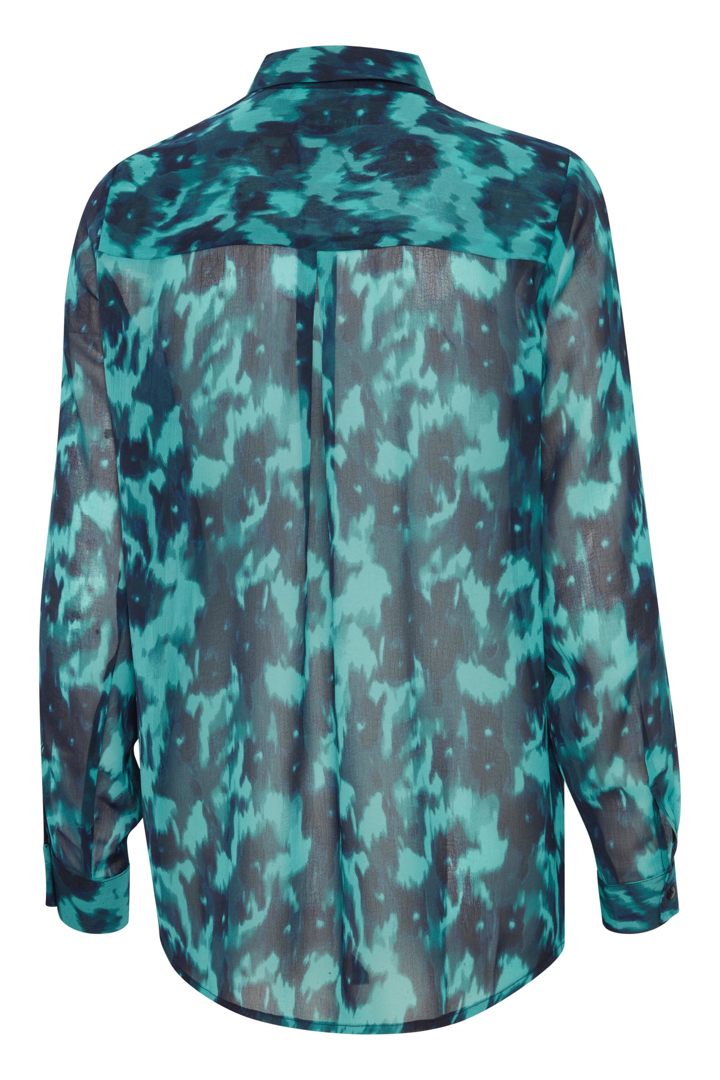 ICHI GREEN-BLUE SLATE FLORRO SHIRT