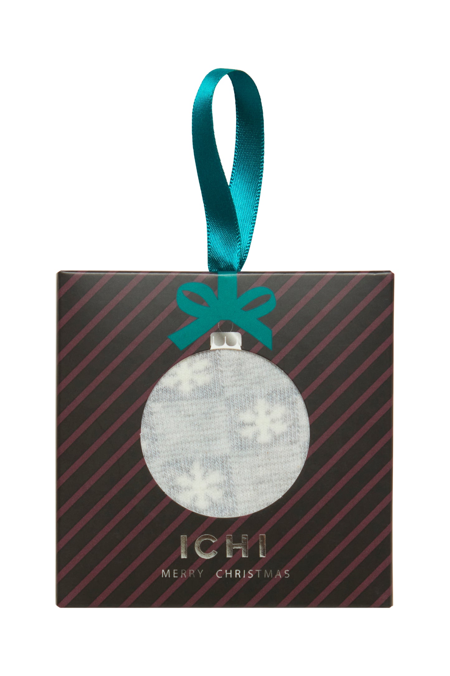 ICHI MELANGE HOLLIE KNITTED COTTON SOCKS IN LIGHT GREY MELANGE