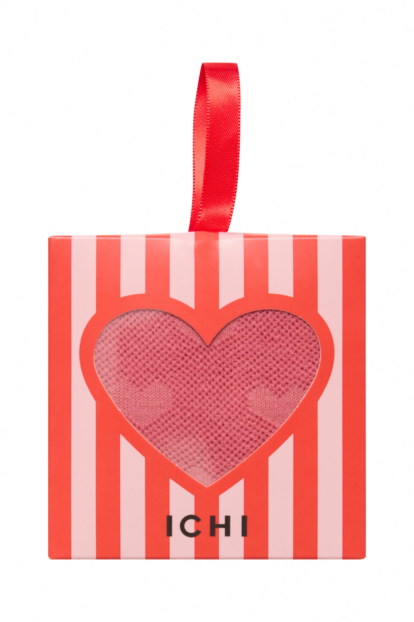 ICHI LOVE HEART SOACKS IN HEATHER ROSE