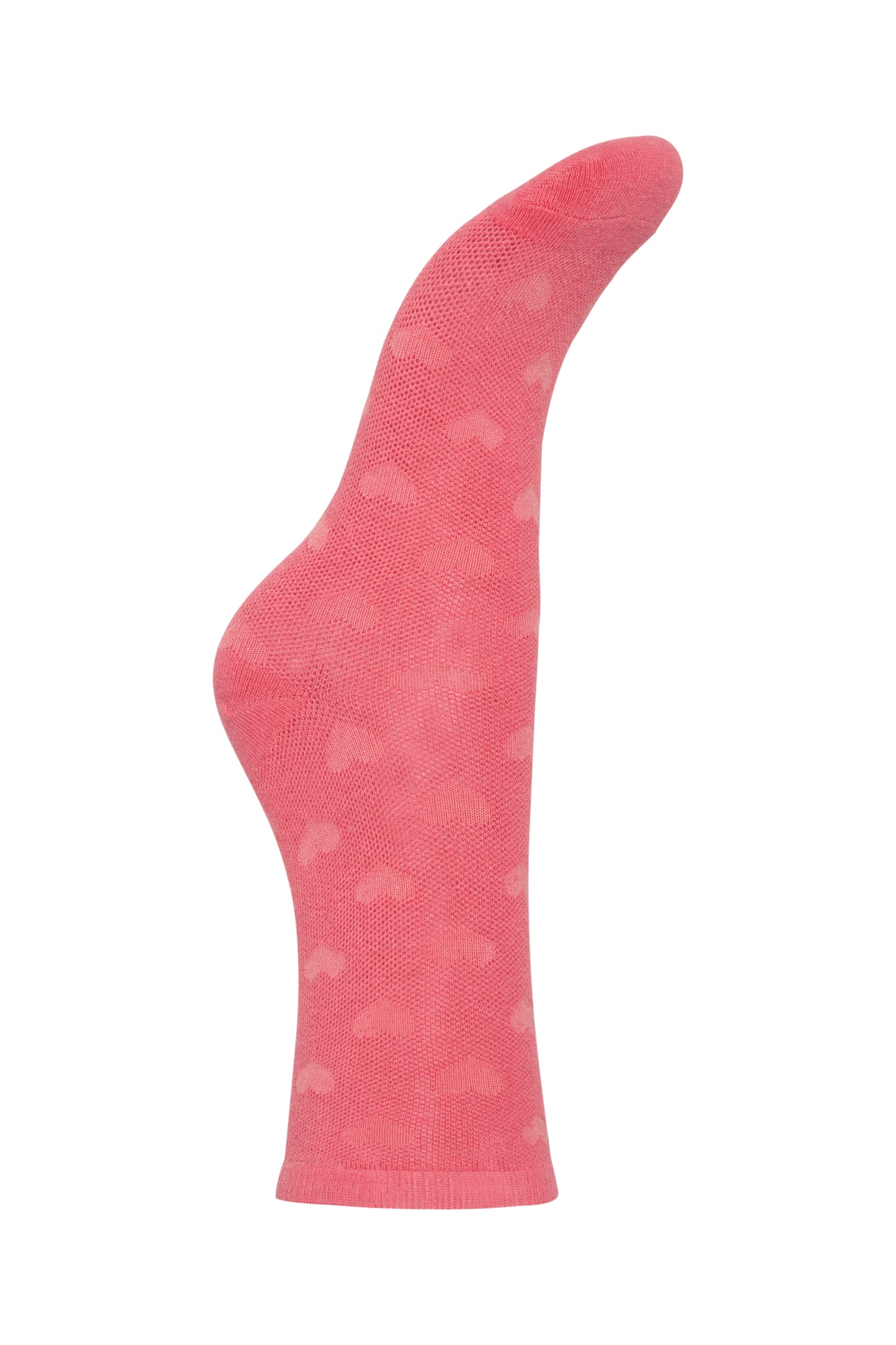 ICHI LOVE HEART SOACKS IN HEATHER ROSE