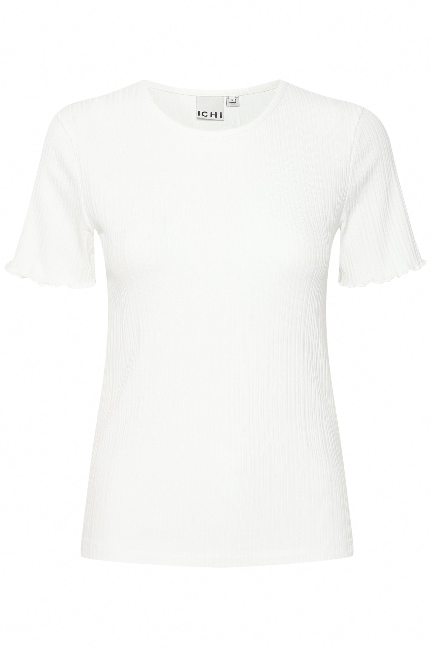 ICHI CELLA SHORT SLEEVE T-SHIRT IN CLOUD DANCER