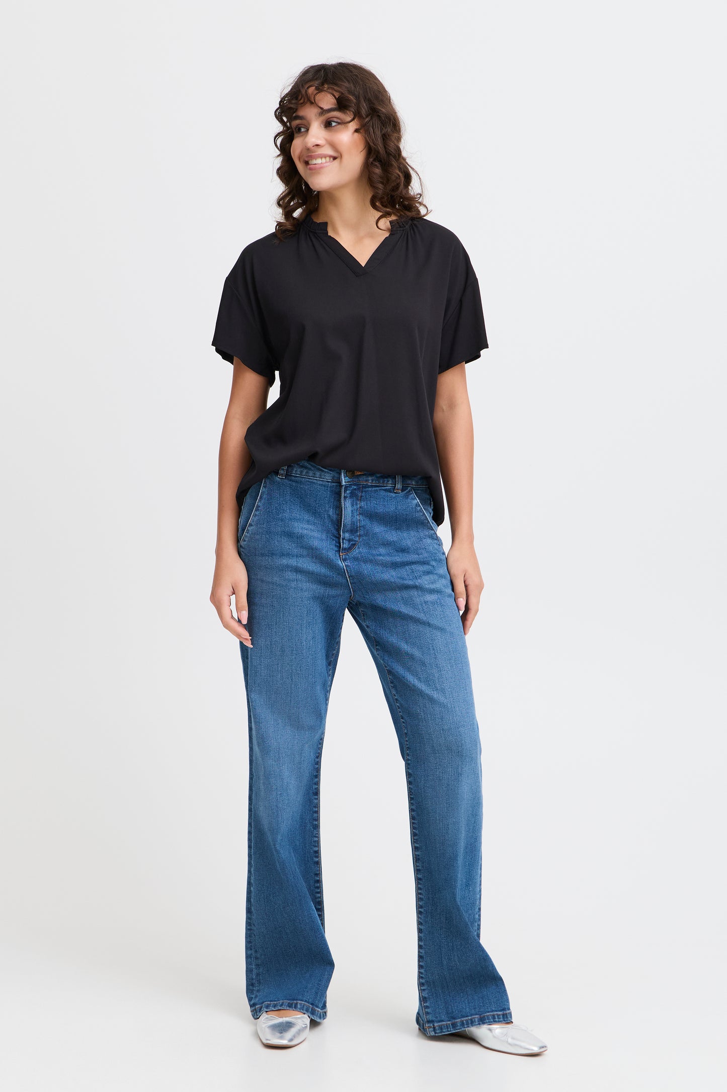 FRANSA SELMA FASHION JEANS IN TRUE BLUE DENIM