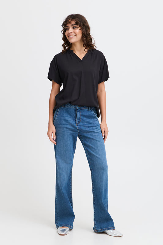 FRANSA SELMA FASHION JEANS IN TRUE BLUE DENIM