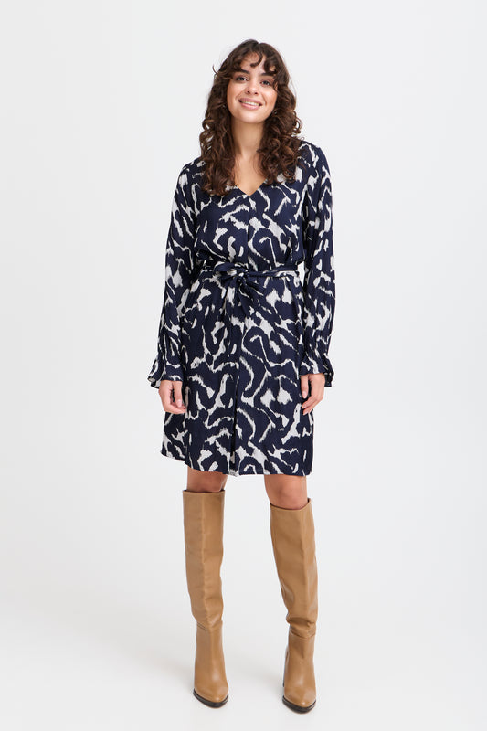 FRANSA DOTTE DRESS IN NAVY BLAZER