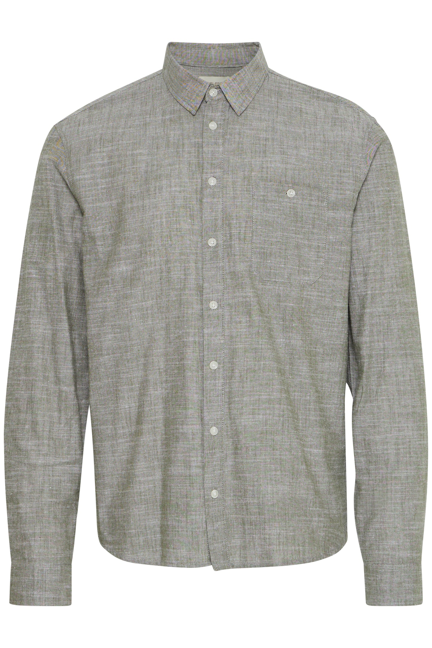 BLEND MEN'S ALDO LONG SLEEVE BUTTON SHIRT IN OLIVE NIGHT