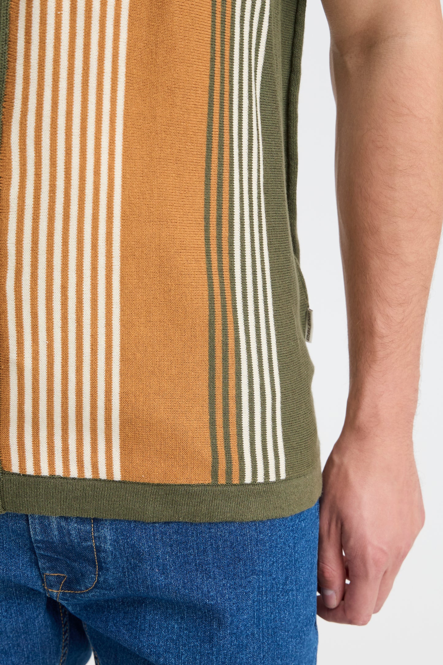 BLEND MEN'S ALBUS POLO KNIT SHIRT IN OLIVE NIGHT