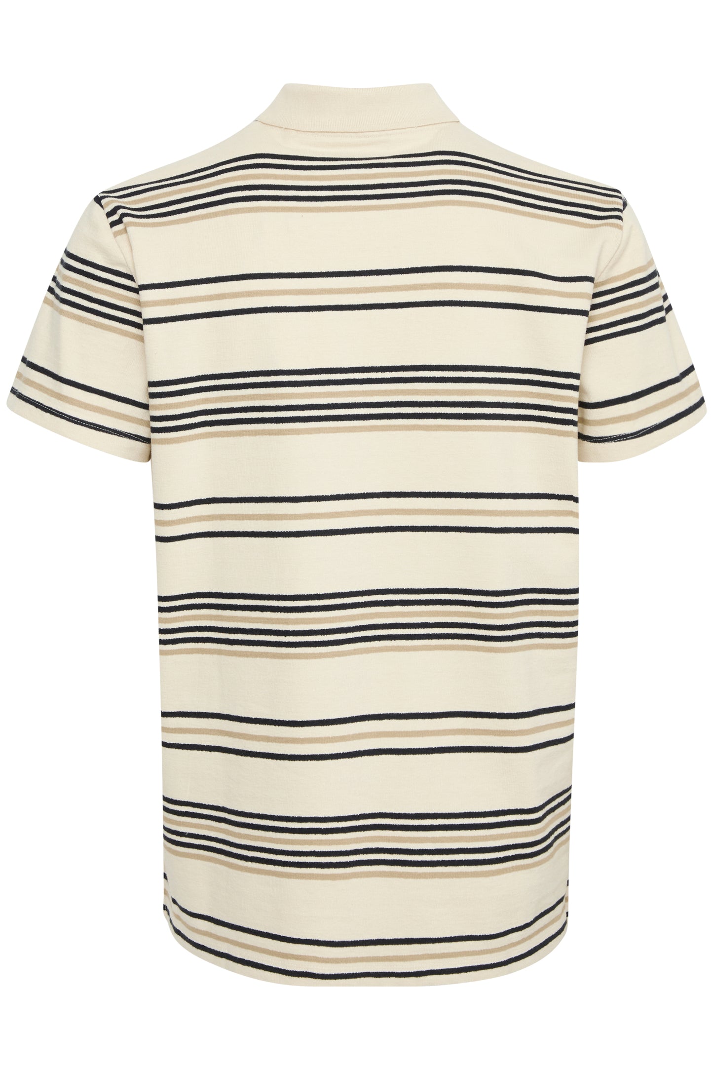 BLEND MEN'S ERNEST ZIP COLLAR POLO IN BLEACHED SAND