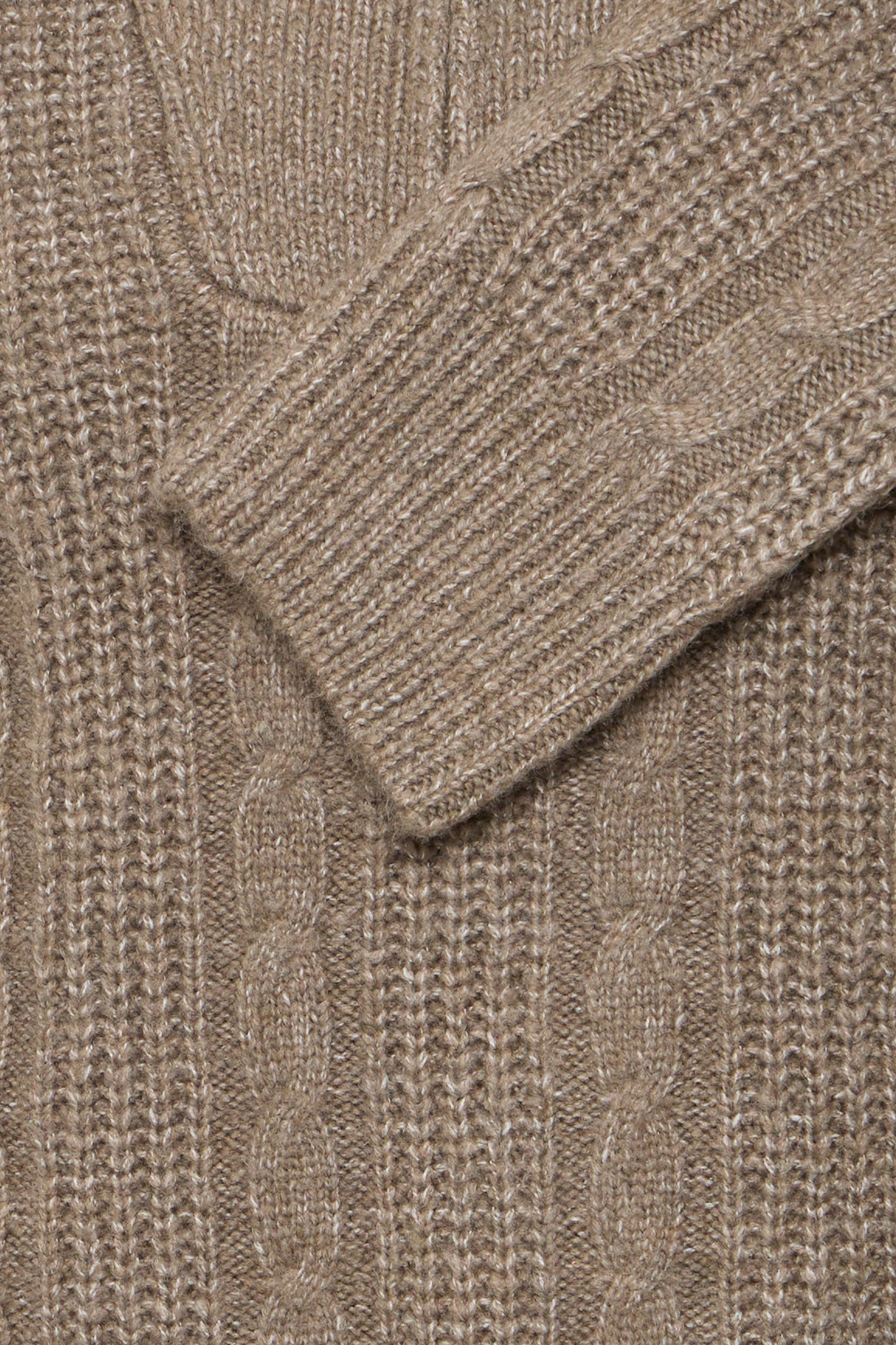 B.YOUNG NOPA HALFZIP WALNUT MELANGE JUMPER