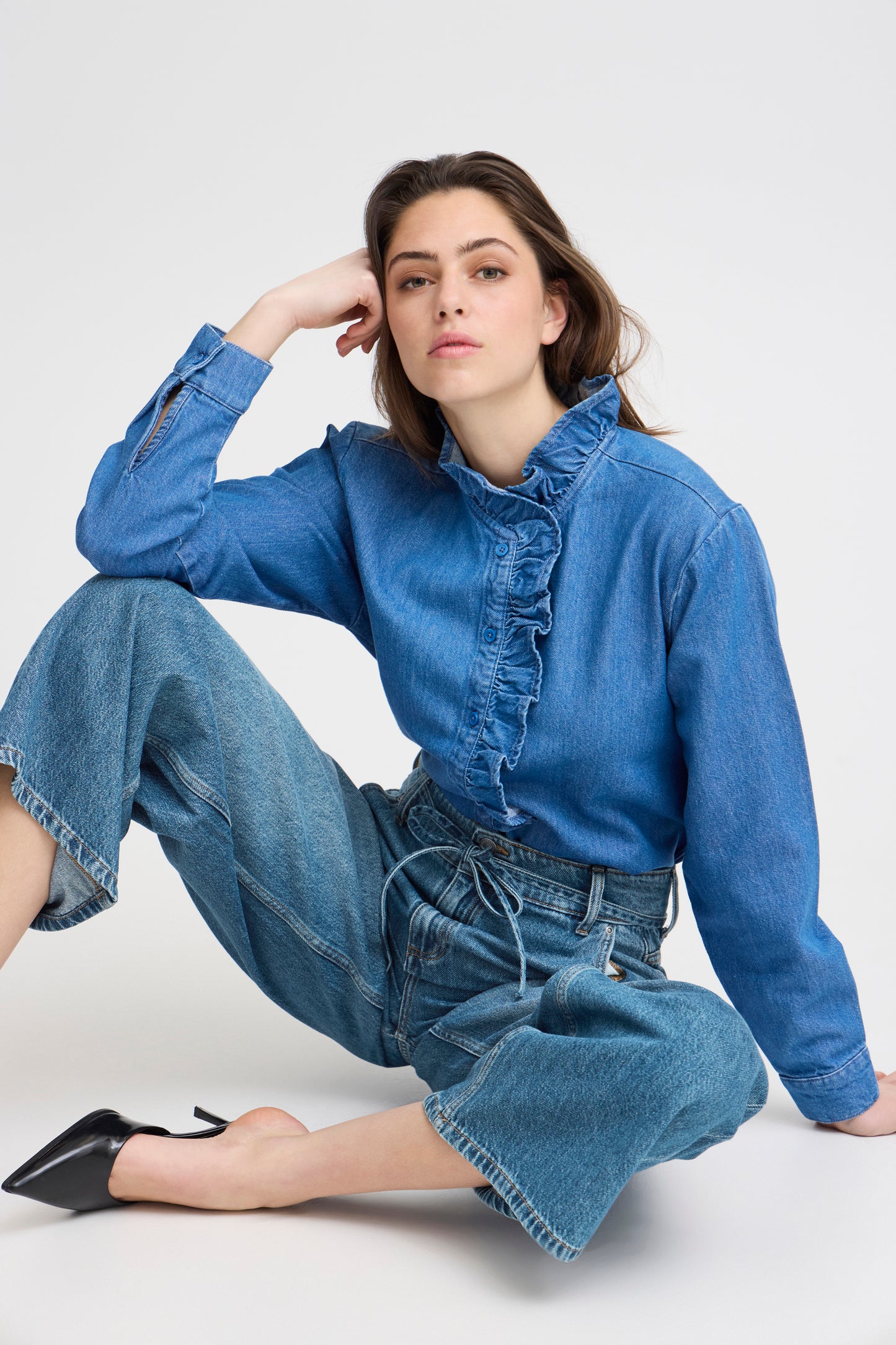 FRANSA SELMA FASHION JEANS IN TRUE BLUE DENIM