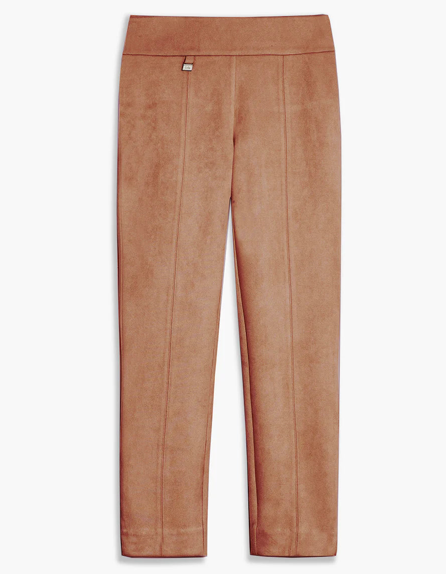 LOIS LINDY PULL ON SUEDE PANTS IN OCHRE