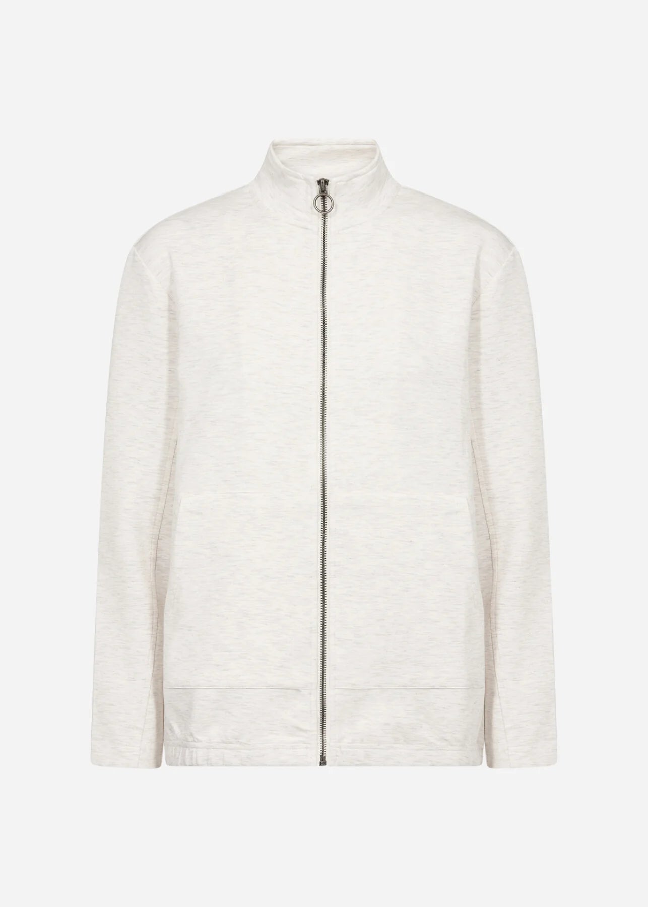 SOYA CONCEPT PIERRE FULL ZIP SWEATSHIRT IN CREAM MELANGE