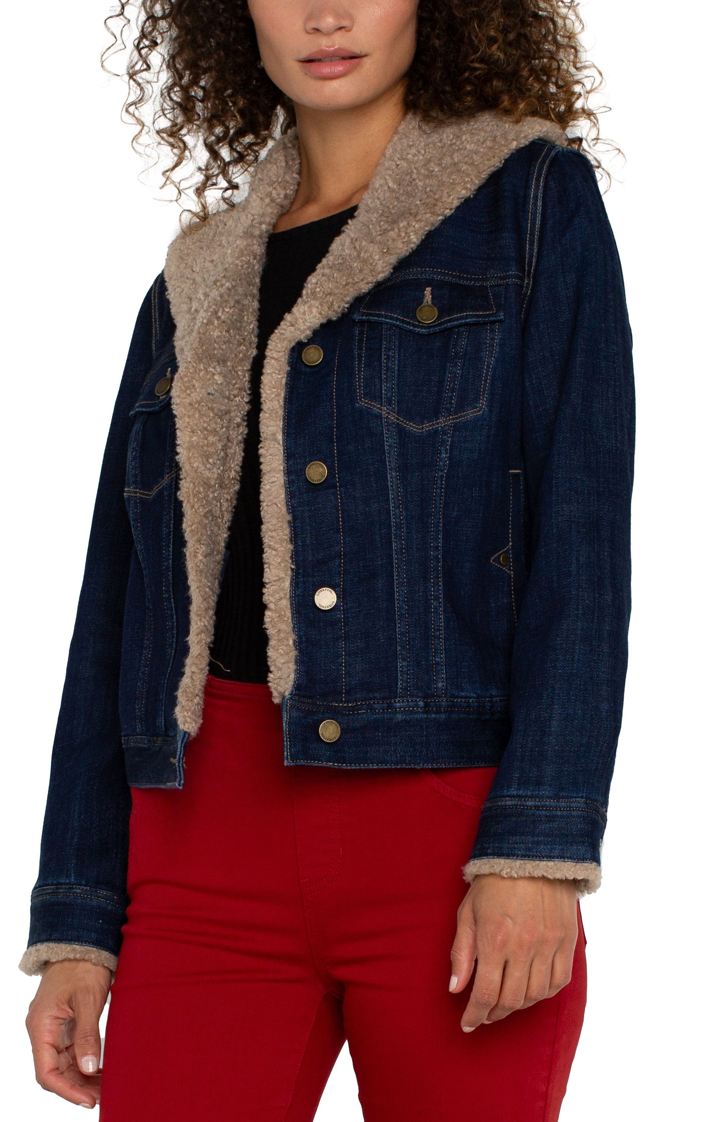 LIVERPOOL SHERPA COLLAR TRUCKER JACKET