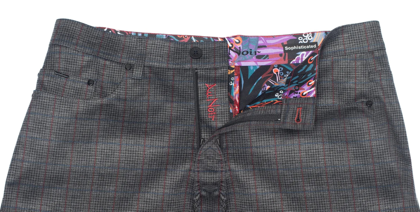 AU NOIR WINCHESTER-TAYLOR GREY MULTI LUXURY STRETCH 5 POCKET PANT