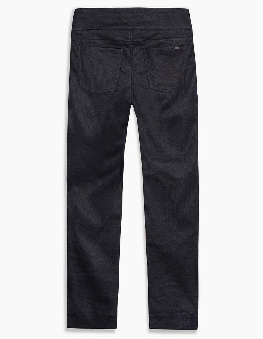 LOIS LIETTE NAVY PRINT REGULAR WAIST SLIM LEG PULL ON PANT