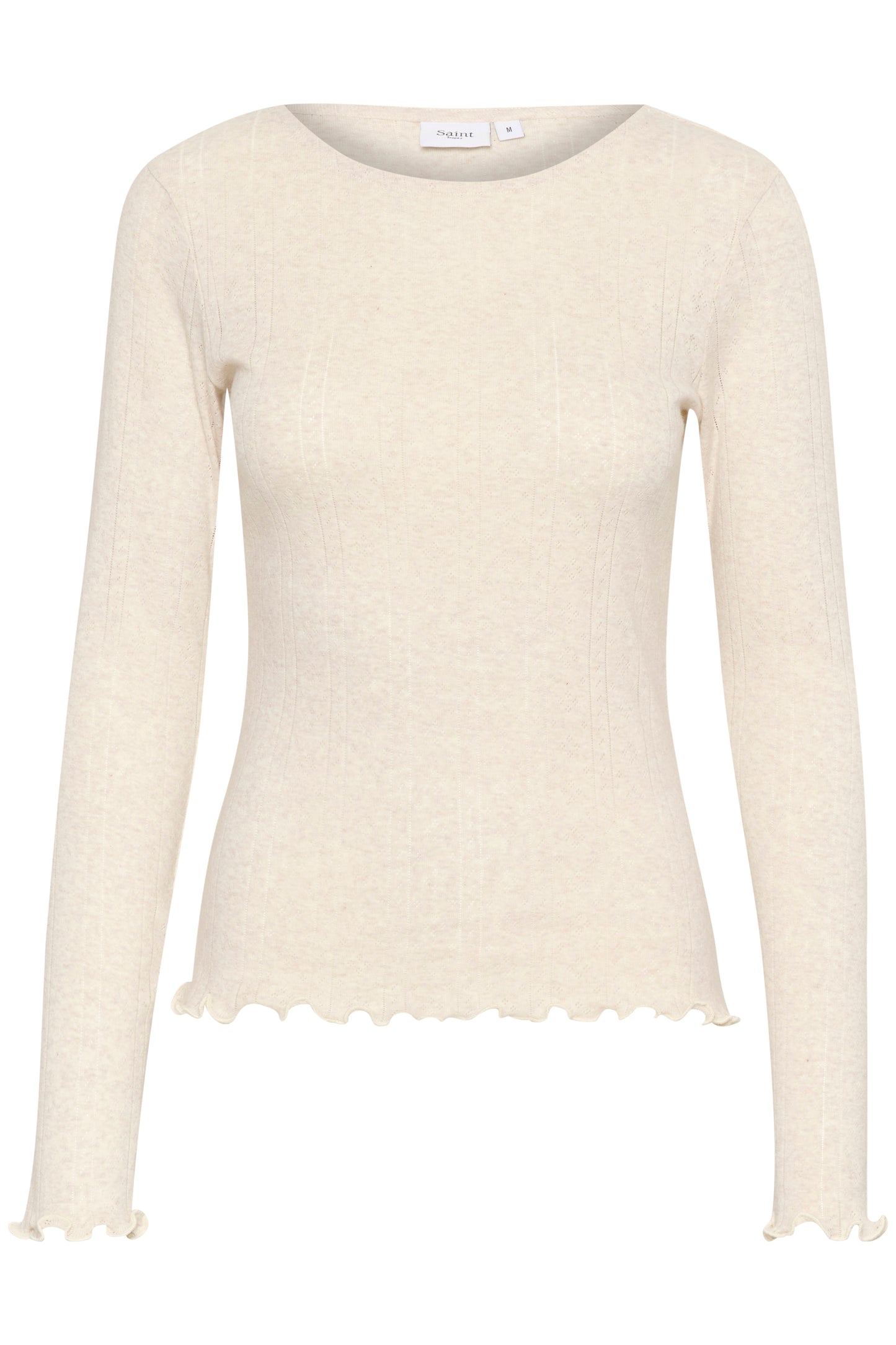 SAINT TROPEZ GRU GRAY MORNING MELANGE BLOUSE