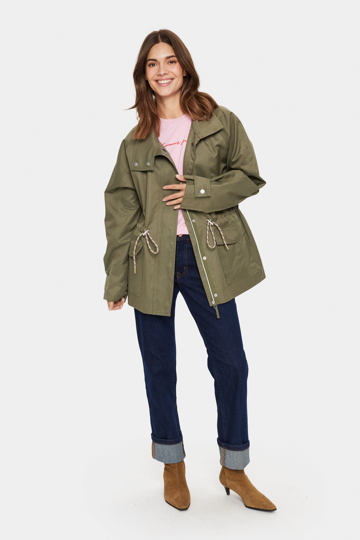 SAINT TROPEZ IDRIS JACKET IN MUSK