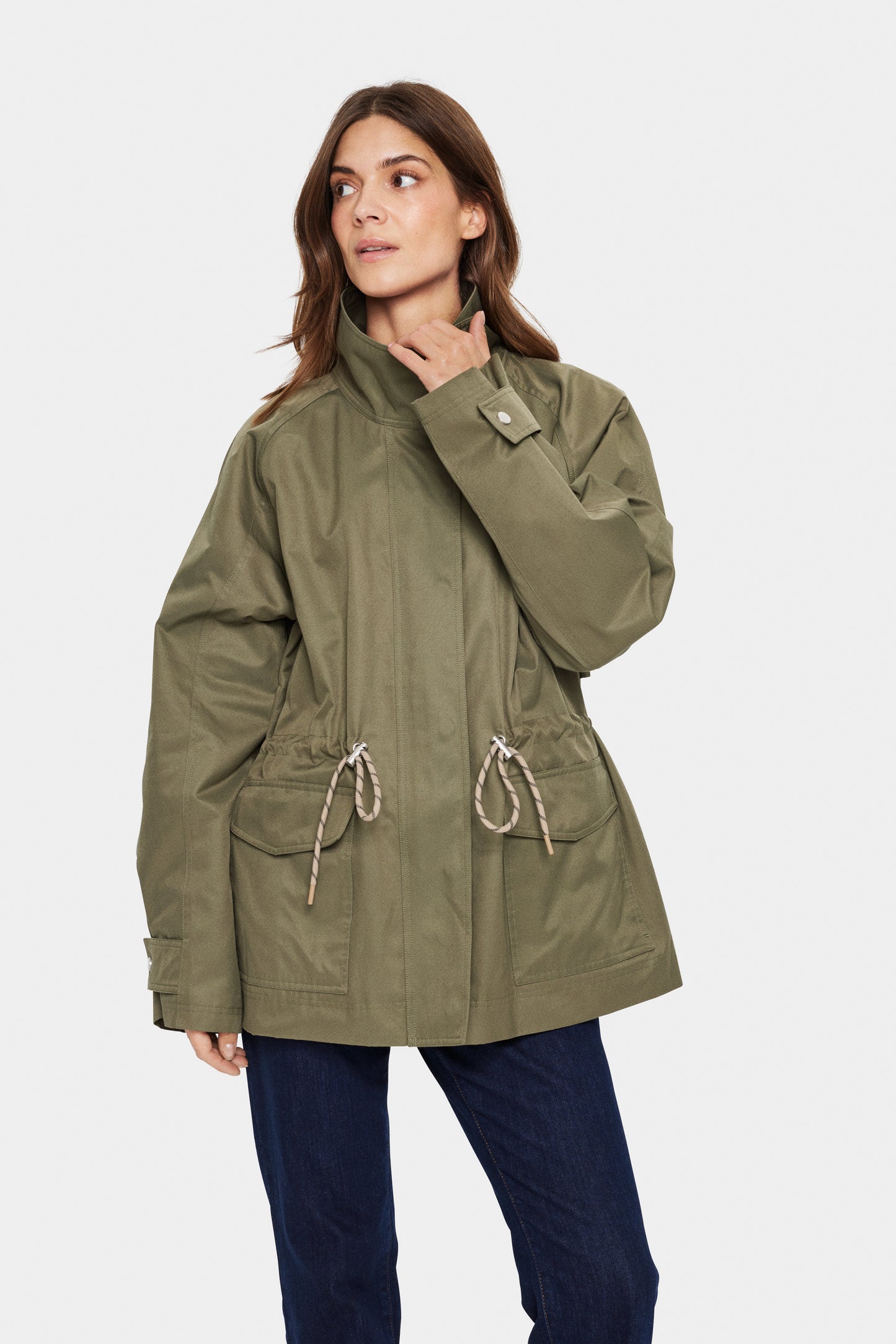 SAINT TROPEZ IDRIS JACKET IN MUSK