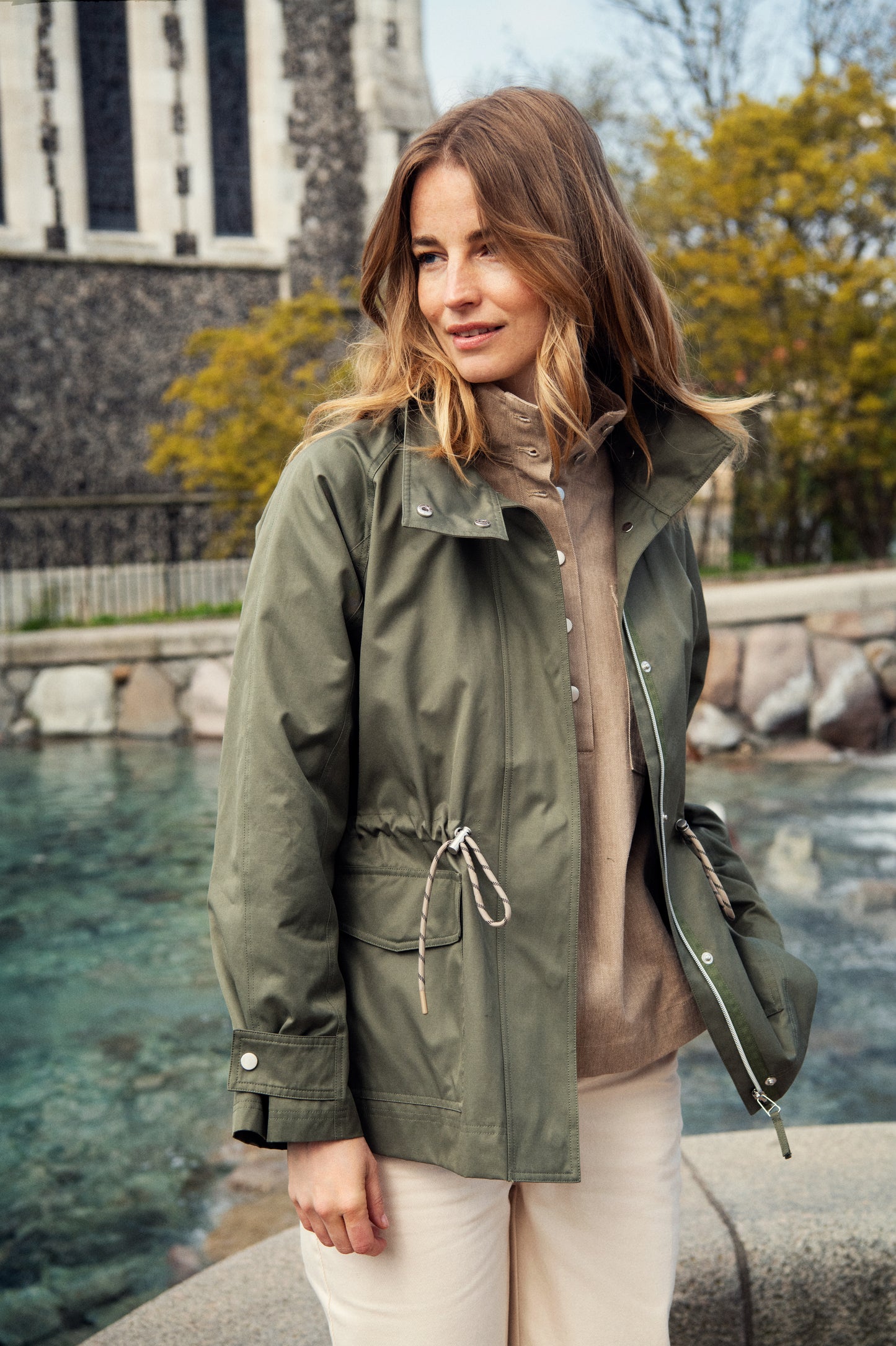 SAINT TROPEZ IDRIS JACKET IN MUSK
