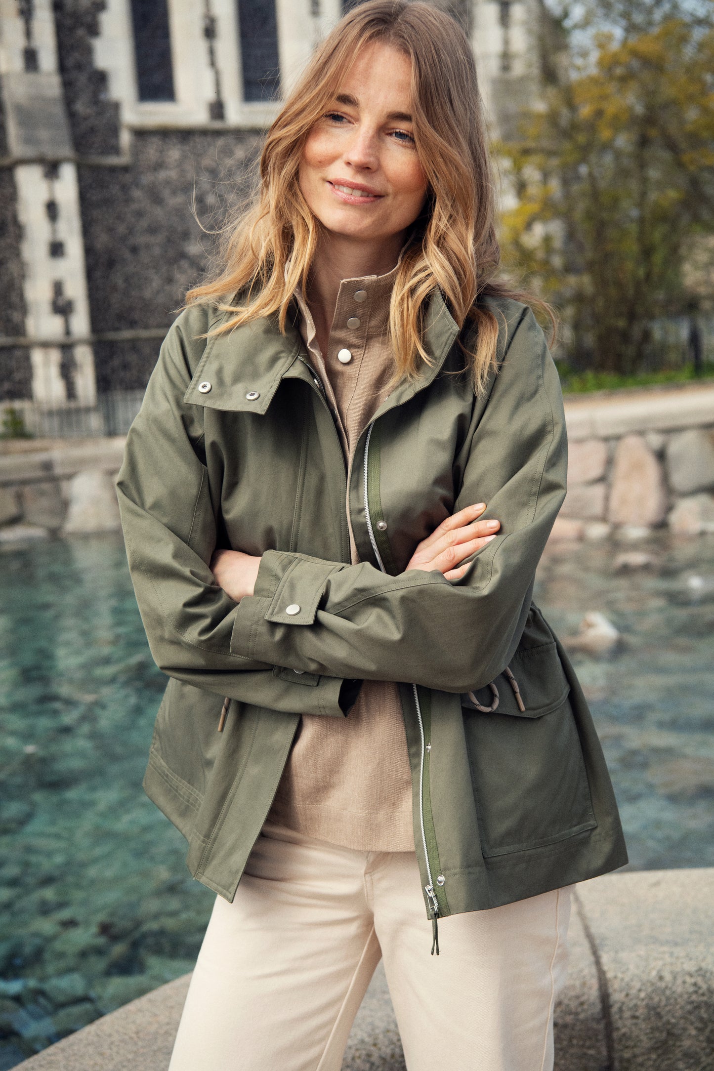 SAINT TROPEZ IDRIS JACKET IN MUSK