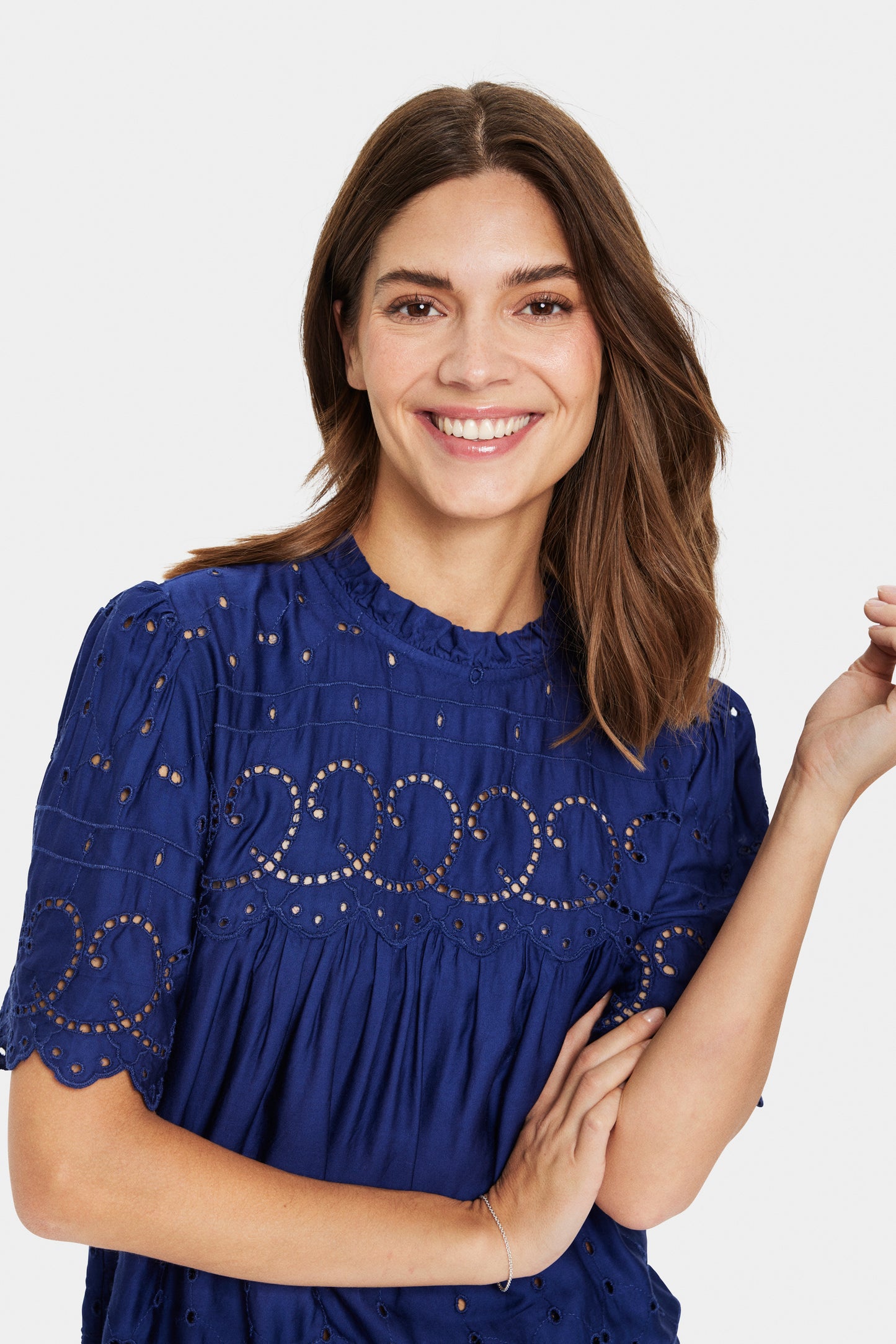 SAINT TROPEZ IISE BLOUSE IN MIDNIGHT SAIL