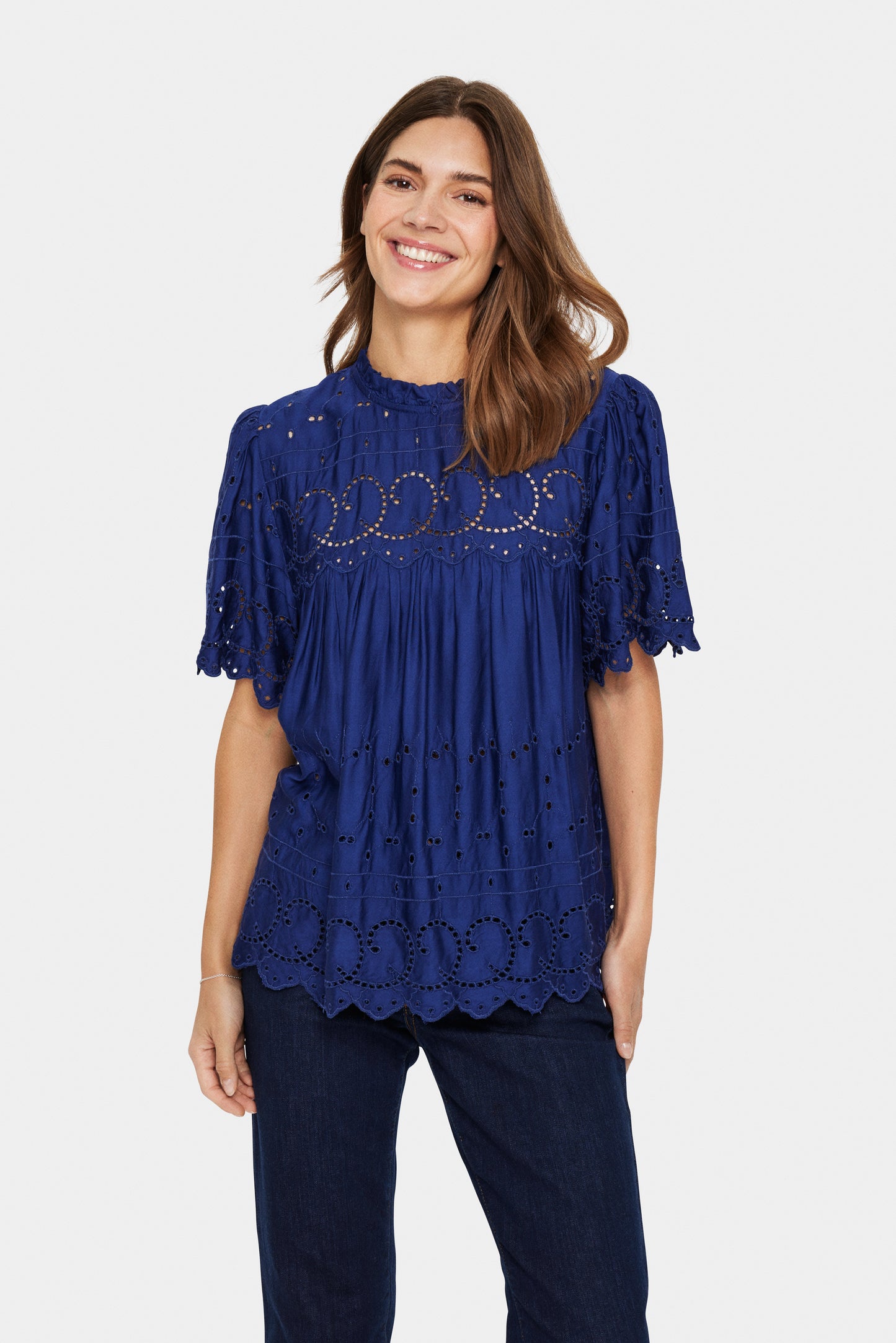SAINT TROPEZ IISE BLOUSE IN MIDNIGHT SAIL