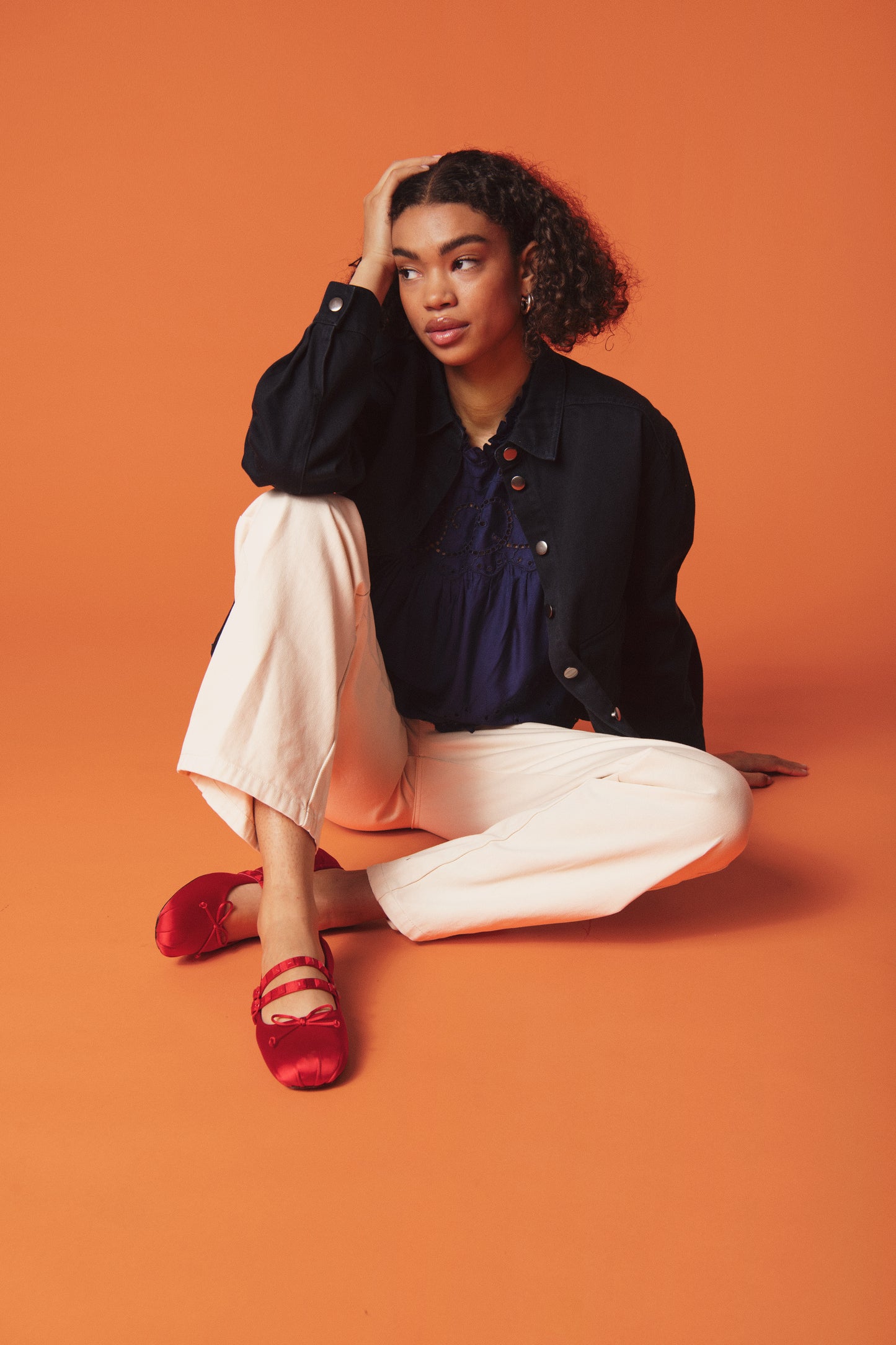 SAINT TROPEZ IISE BLOUSE IN MIDNIGHT SAIL