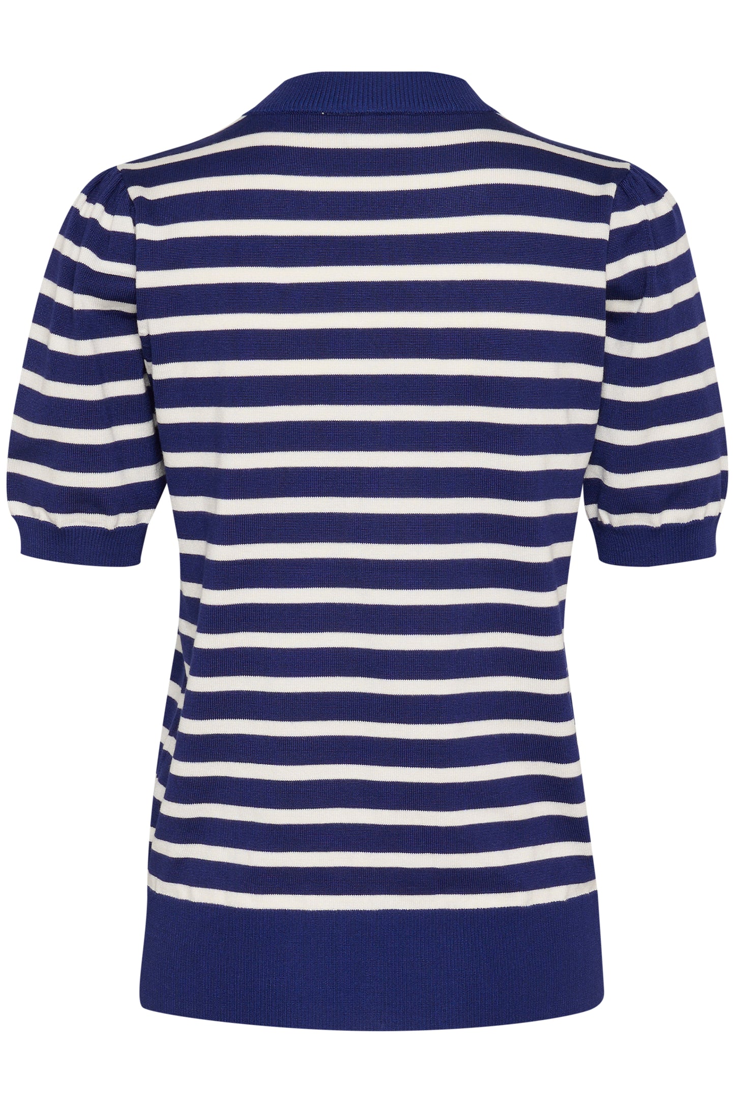 SAINT TROPEZ MILA SHORT SLEEVE STRIPPED PULLOVER IN MIDNIGHT SAIL