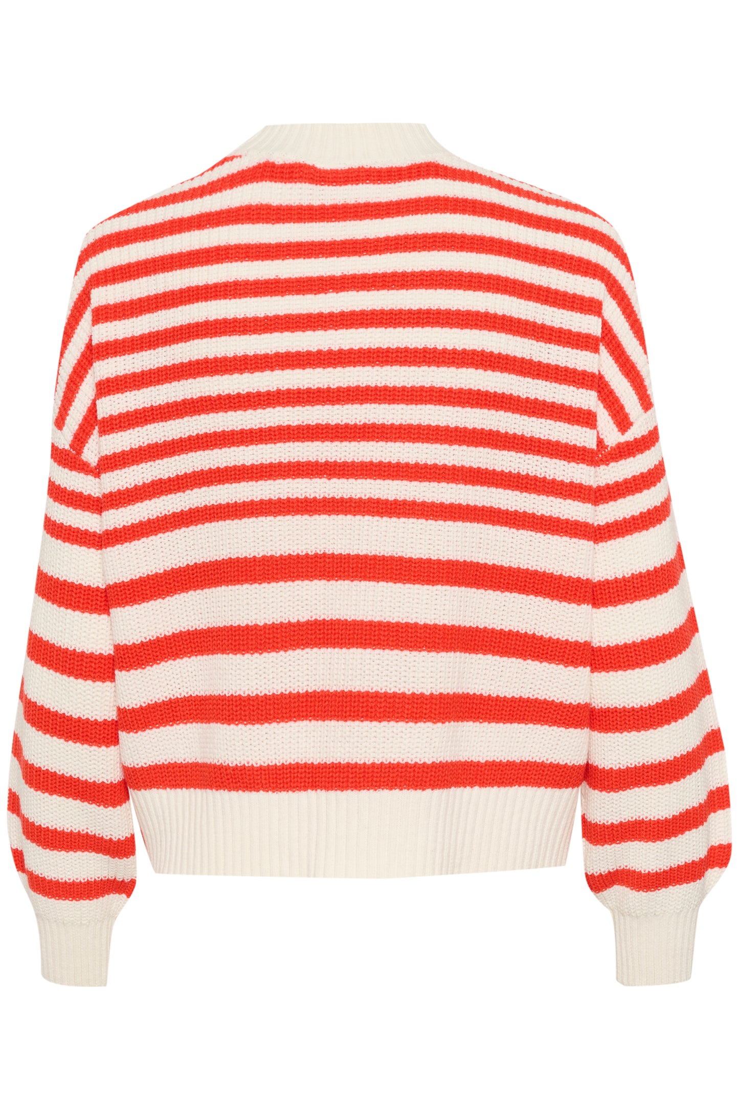 SAINT TROPEZ IBENMEI OPEN CARDIGAN IN FLAME SCARLET
