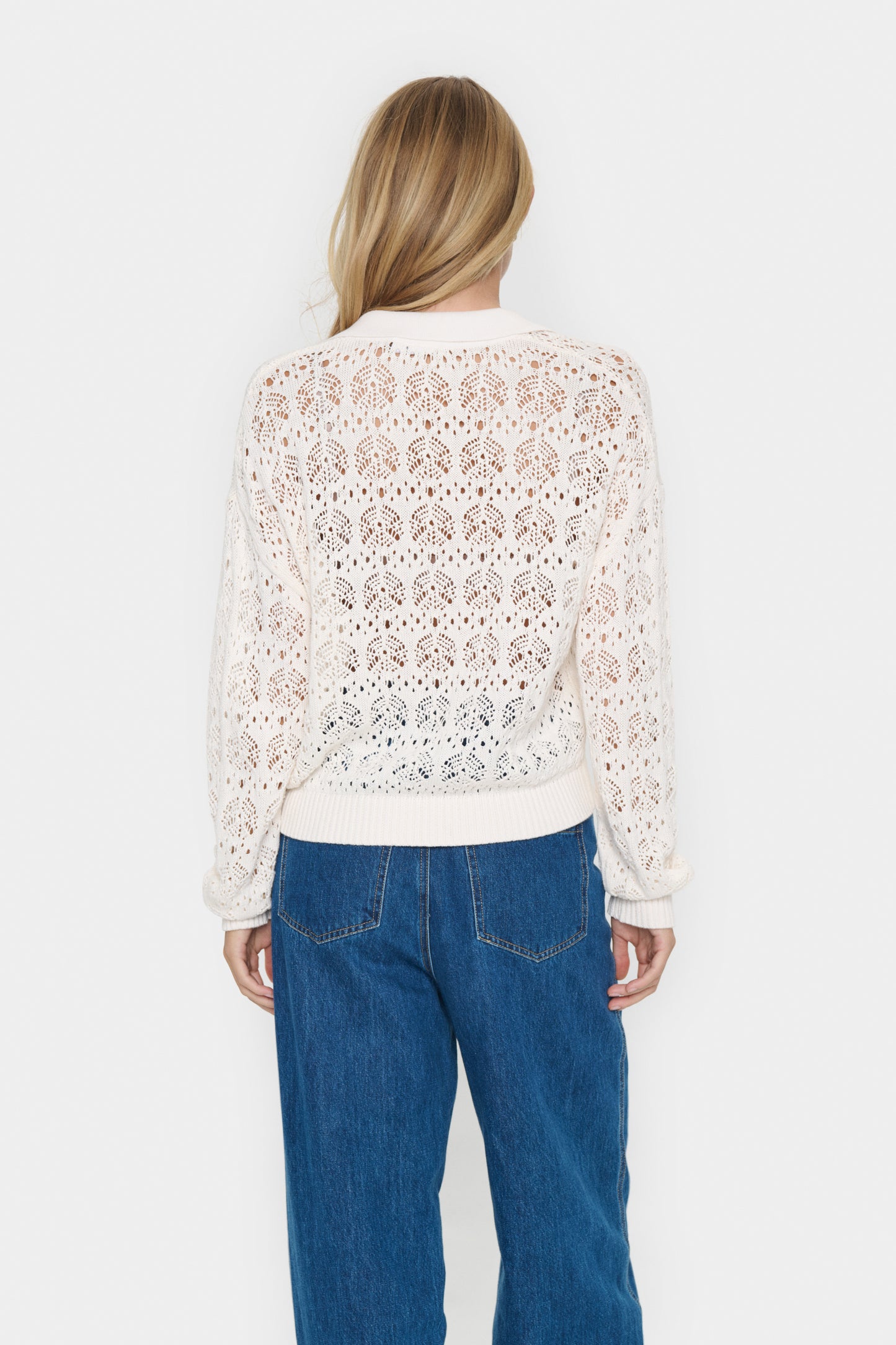 SAINT TROPEZ JUNA POLO PULLOVER IN ICE