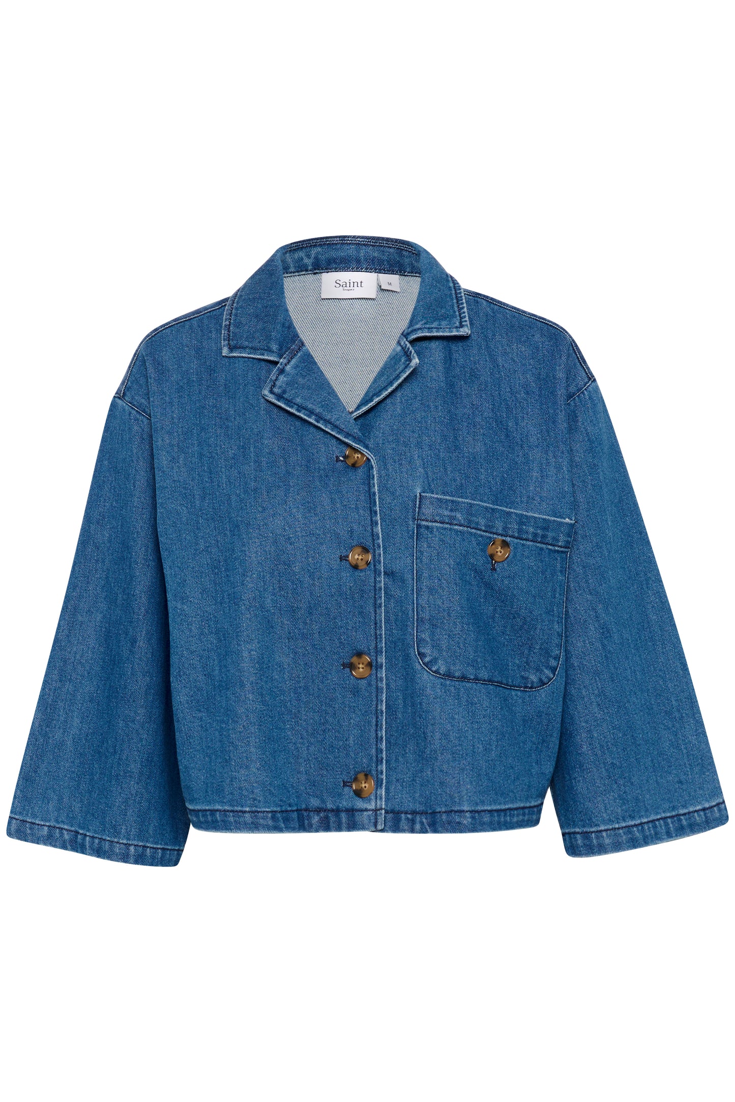 SAINT TROPEZ KAYO SHIRT IN MEDIUM BLUE DENIM