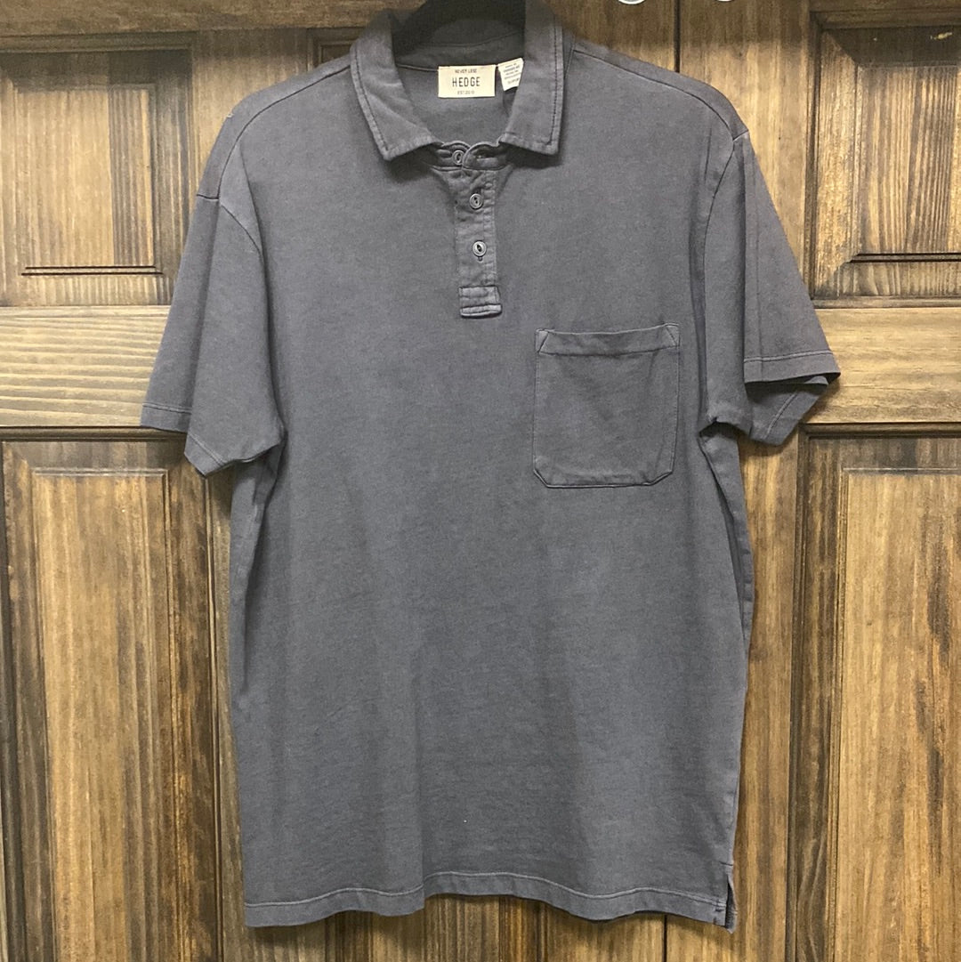 HEDGE MEN'S POLO WITH POCKET IN GREY