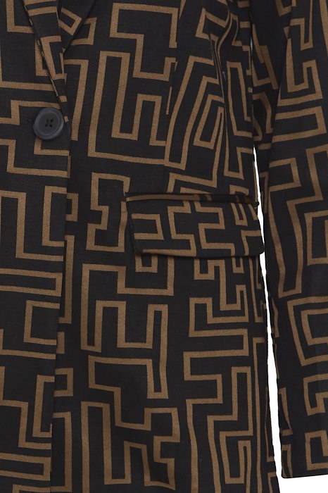 B.YOUNG MRAVNA LONG BLAZER IN TOASTED COCONUT MIX