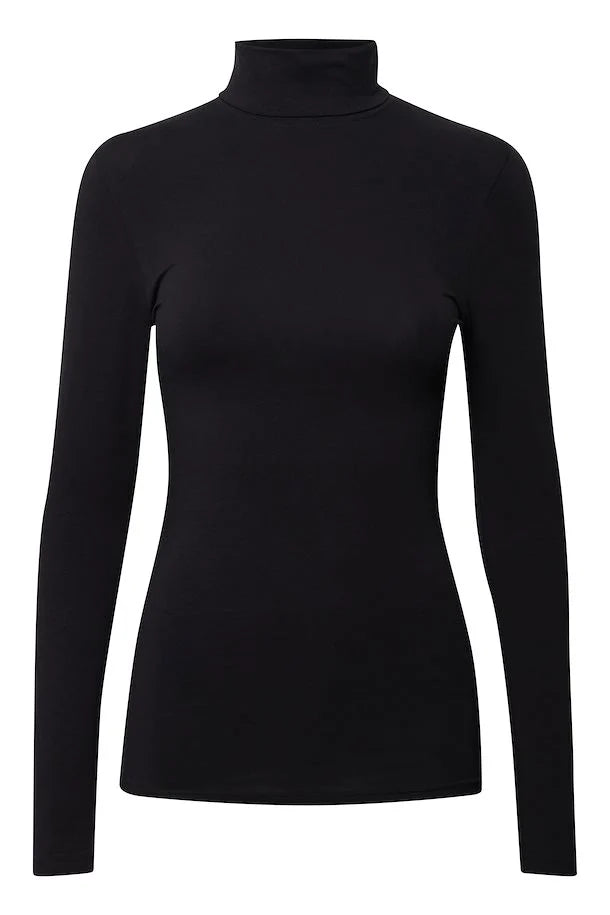 B.YOUNG BLACK PAMILA LONG SLEEVE TURTLENECK