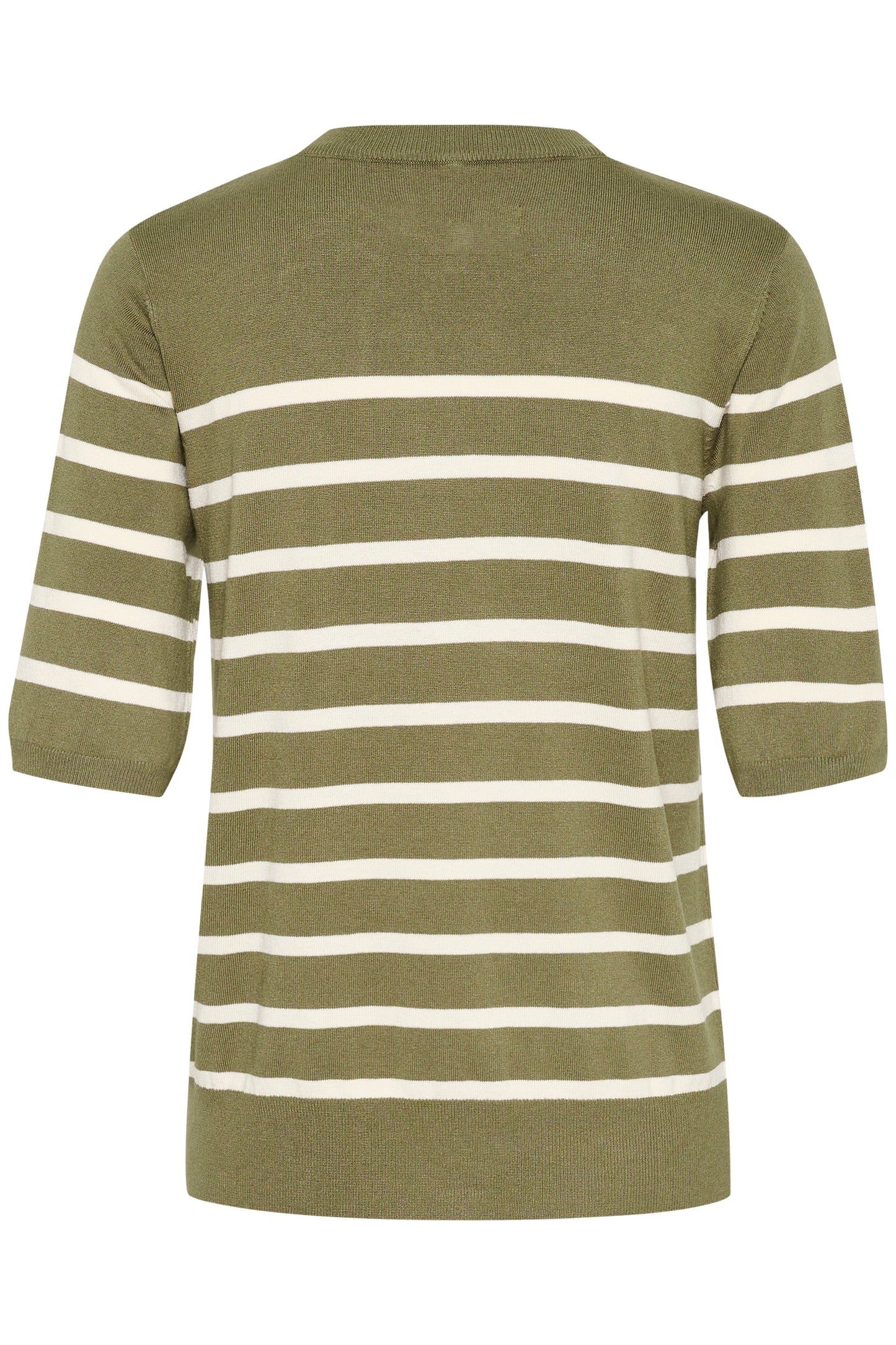 CULTURE ANNEMETTE SHORT SLEEVE PULLOVER IN DUSKY GREEN STRIPE