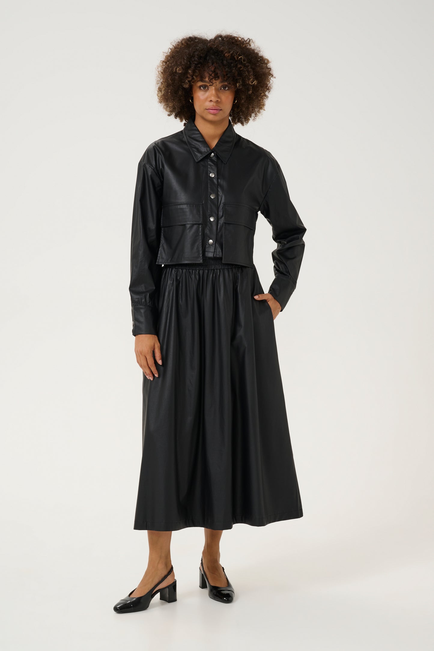 CULTURE ELMA CASSANDRA SHIRT IN BLACK