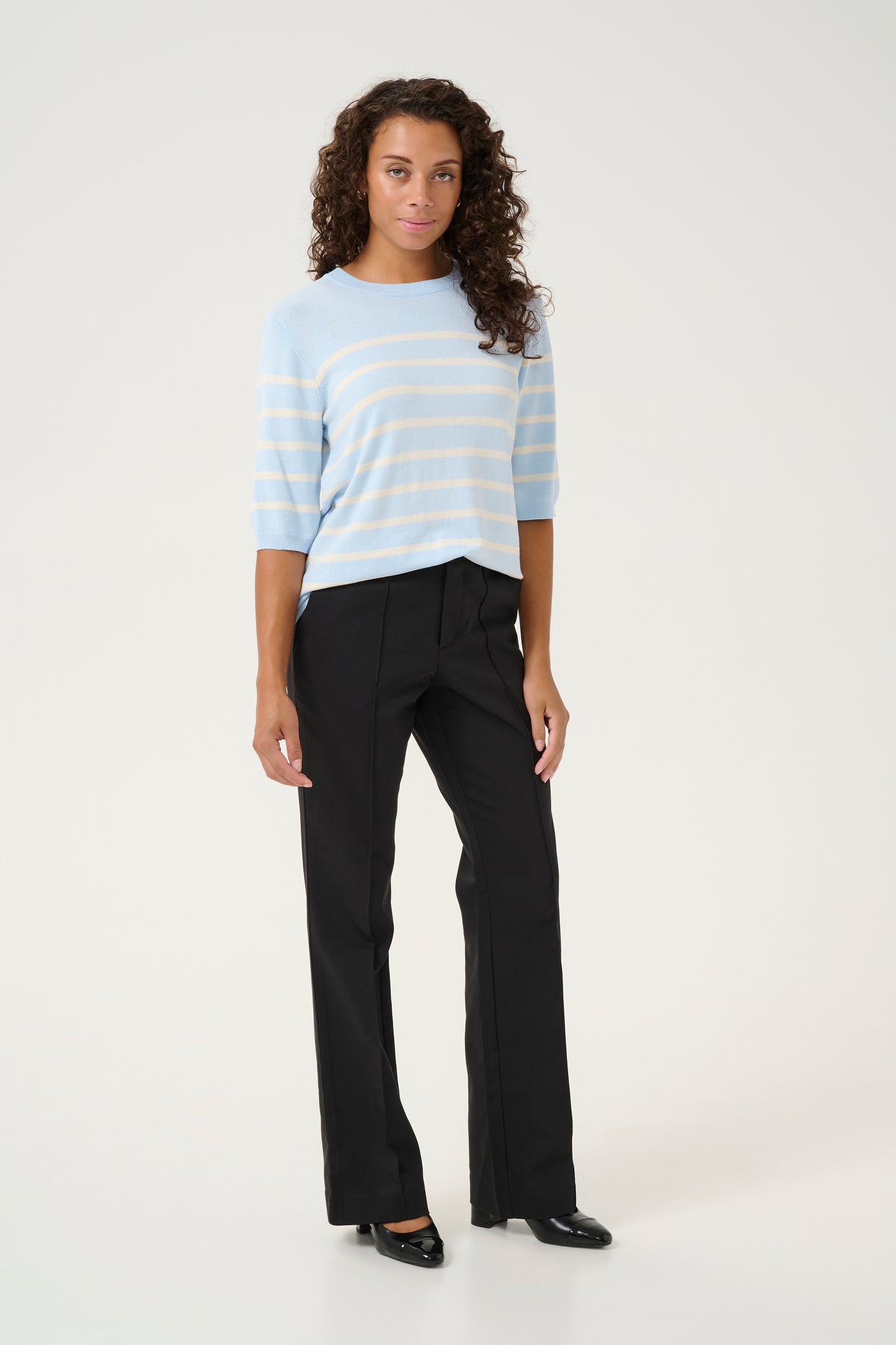 CULTURE CELENE ALPHA FLARE PANTS IN BLACK