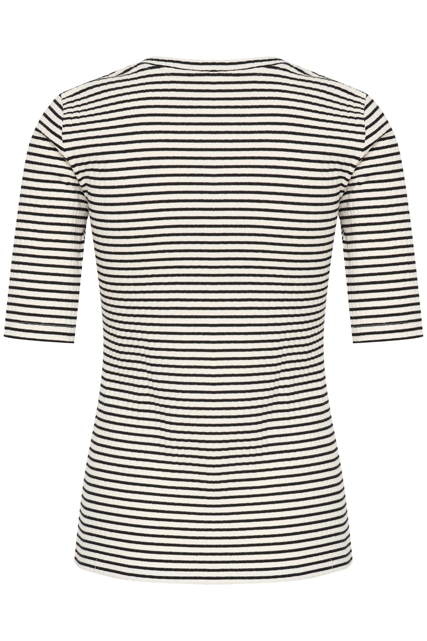 CULTURE TEA DOLLY SHORT SLEEVE T-SHIRT IN SPRING GARDENIA AND BLACK STRIPE